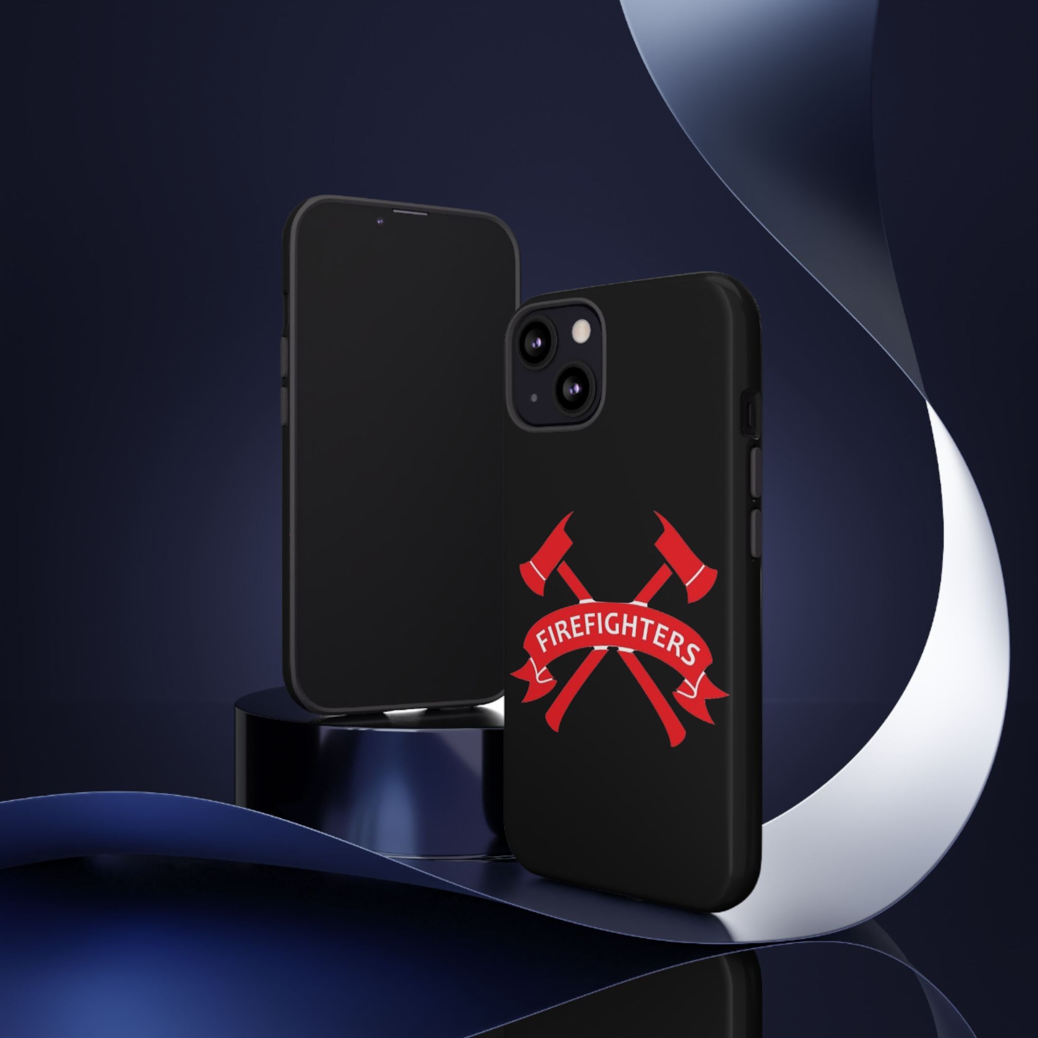 Firefighters Tough Phone Case — Red Crossed Axes Design