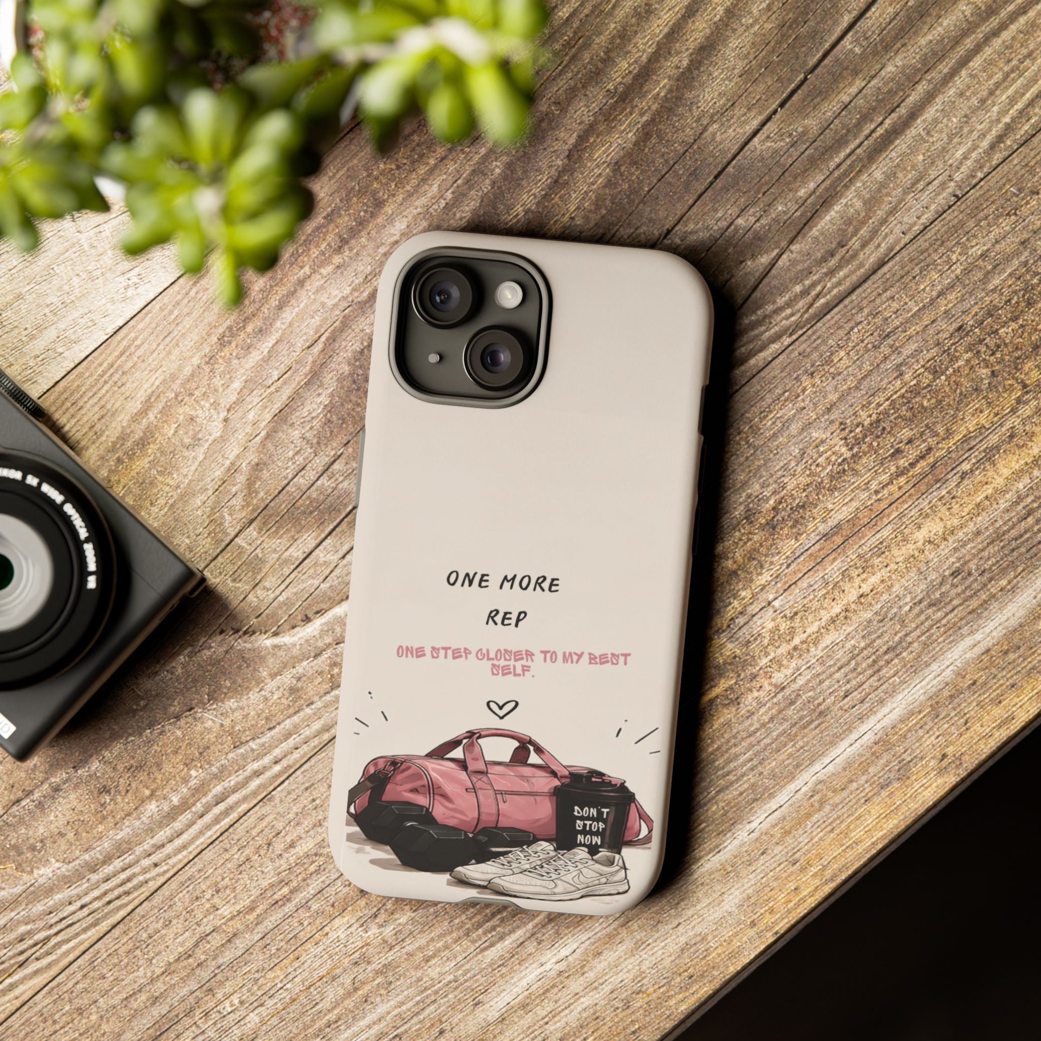 Gym Phone Case — "One More Rep" Workout Duffle & Sneakers Protective Case