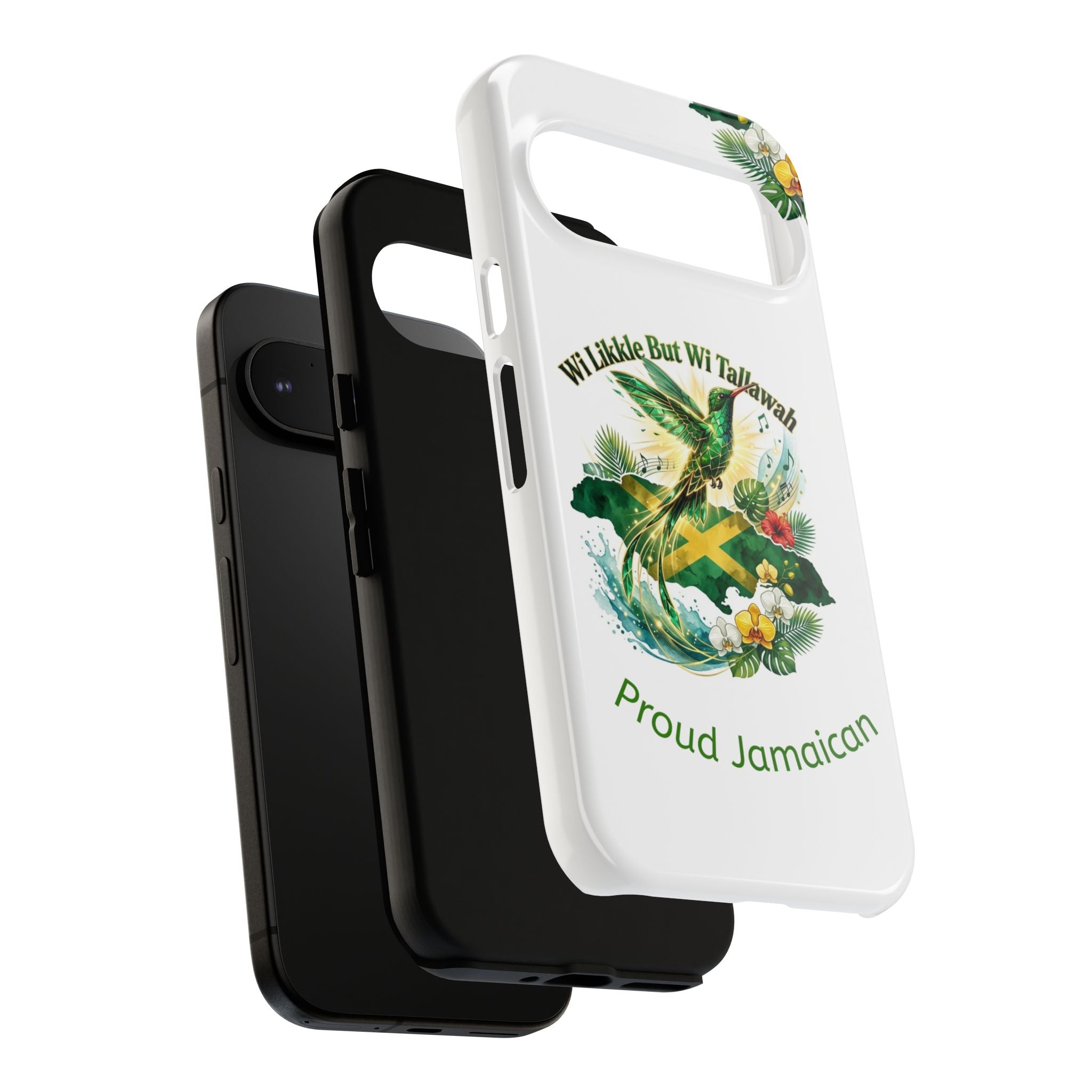 Jamaica Hummingbird Phone Case — “Wi Likkle But Wi Tallawah” Tropical Protective Cover