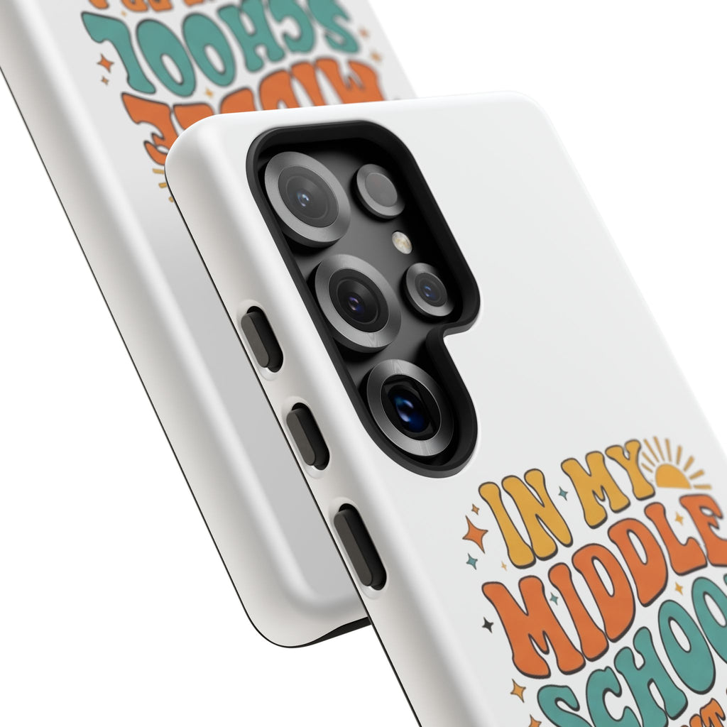 Middle School Parent Phone Case — "In My Middle School Parent Era" Retro Design