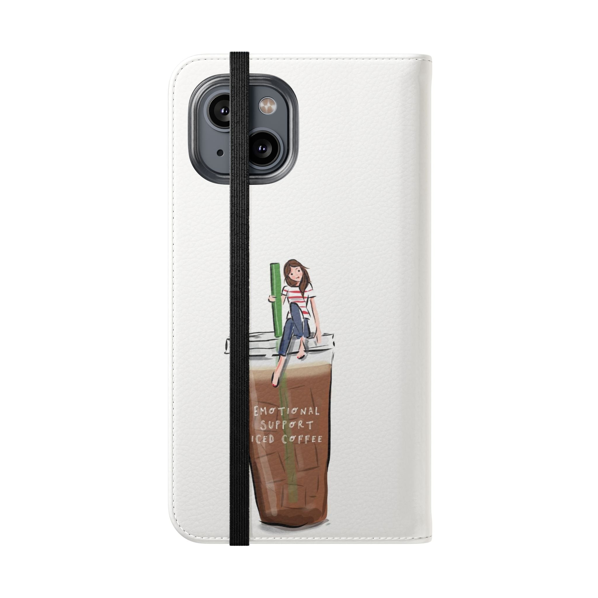 Flip Case — "Emotional Support Iced Coffee" Phone Wallet Case