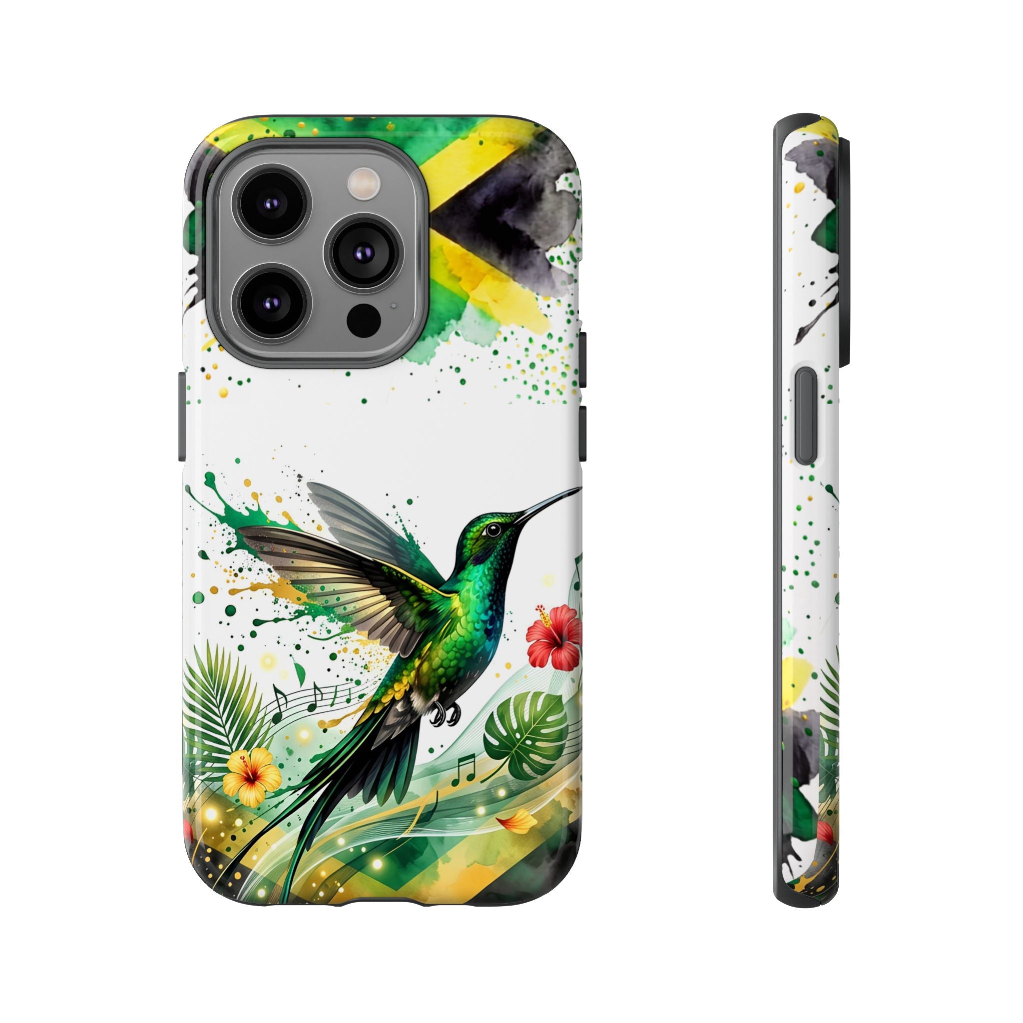 Hummingbird Jamaica Tough Phone Case – Tropical Floral Protective Cover
