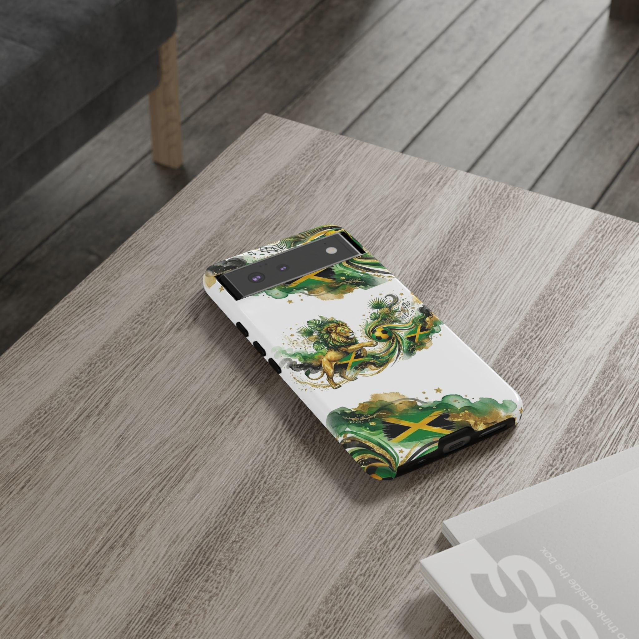 Jamaica Lion Phone Case — Jamaican Flag Rasta Protective Tough Case