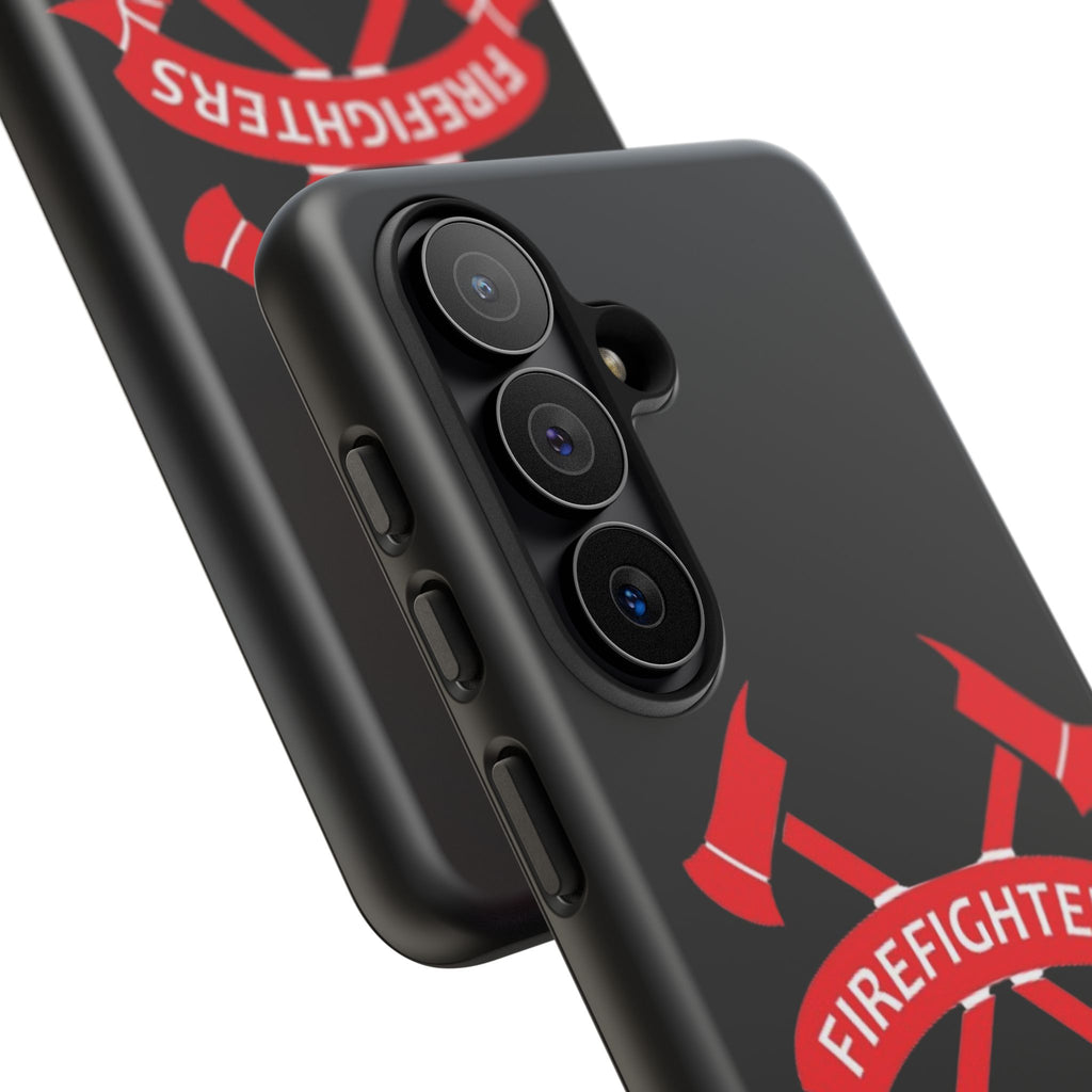 Firefighters Tough Phone Case — Red Crossed Axes Design