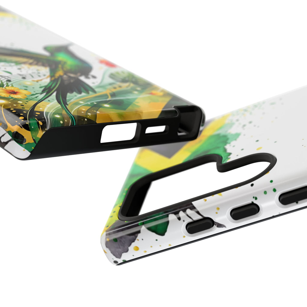 Hummingbird Jamaica Tough Phone Case – Tropical Floral Protective Cover