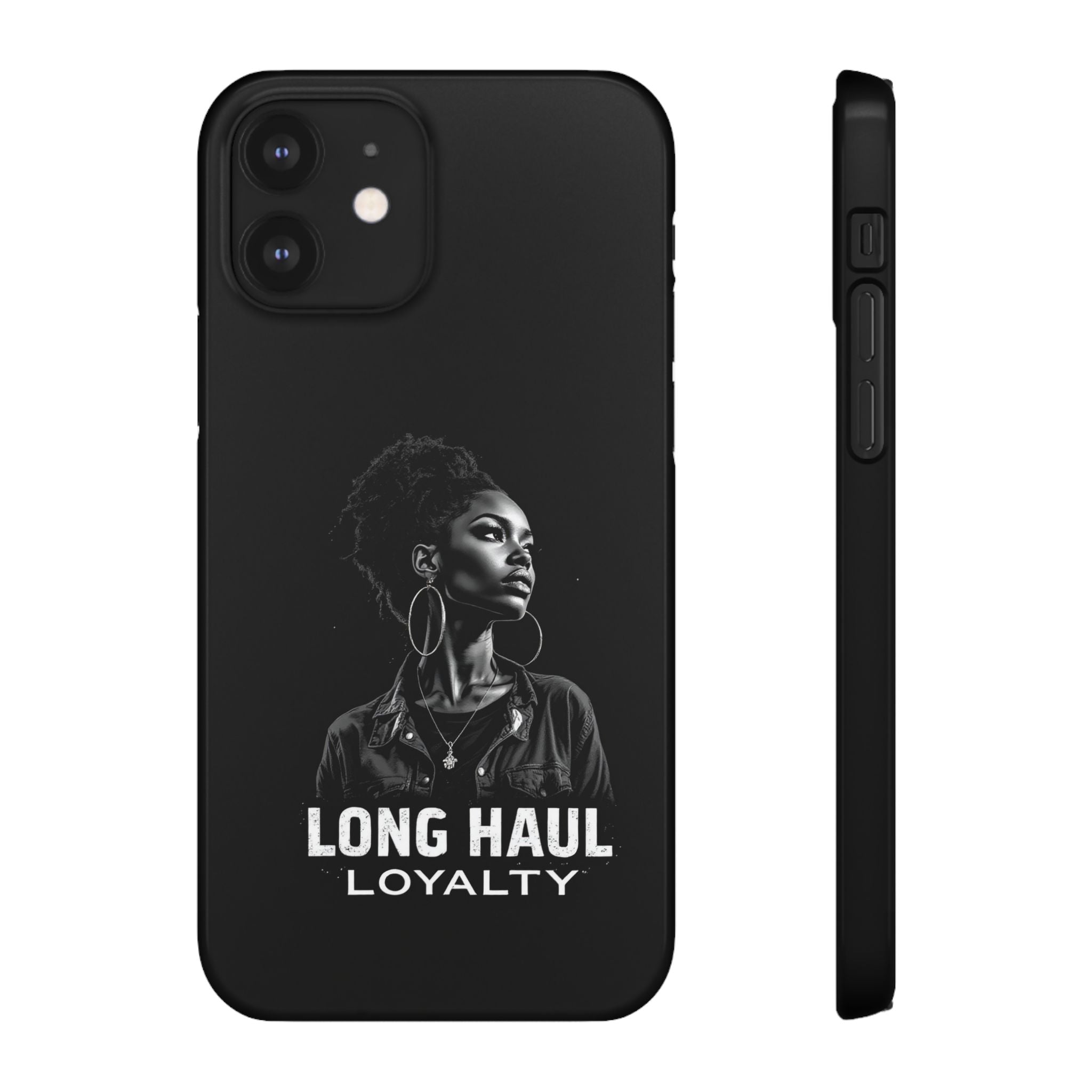 Phone Case — "Long Haul Loyalty" Black Portrait Snap Case