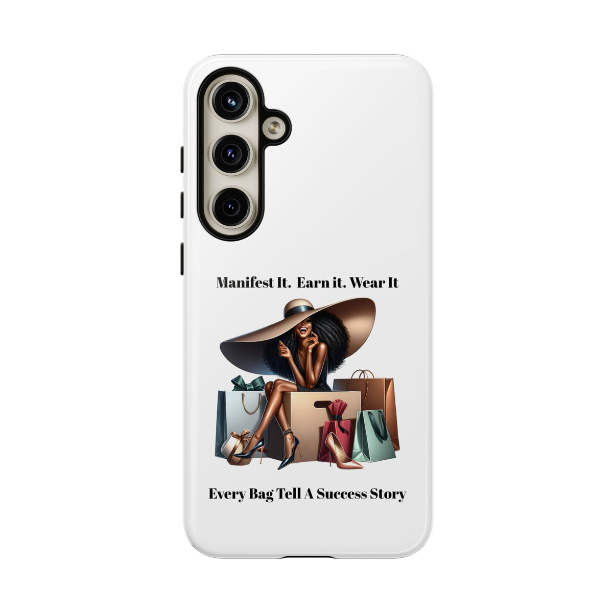 Phone Case - "Manifest It. Earn It. Wear It." Chic Shopper Design