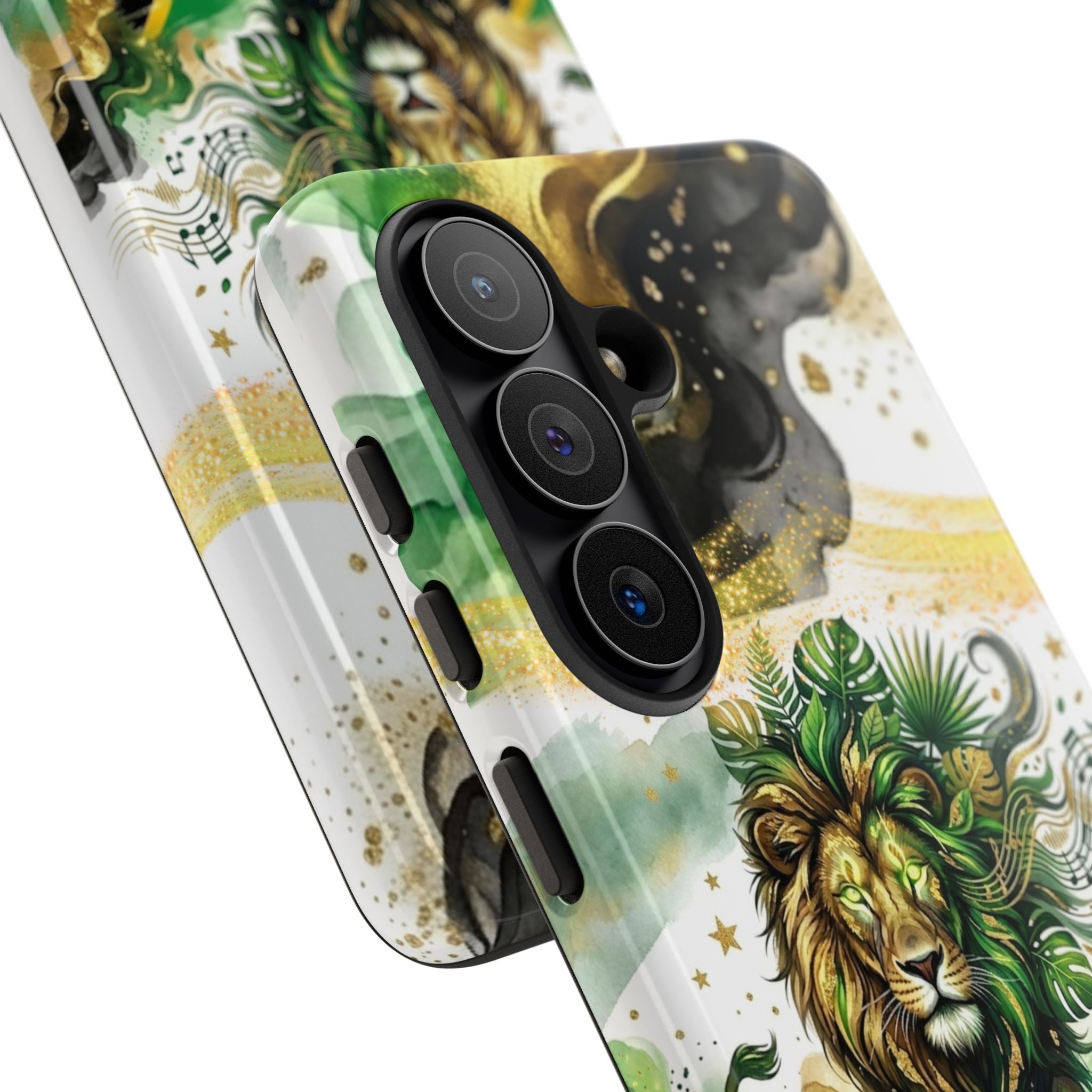 Reggae Lion Phone Case — Jamaican Flag Rasta Art Tough Phone Cover