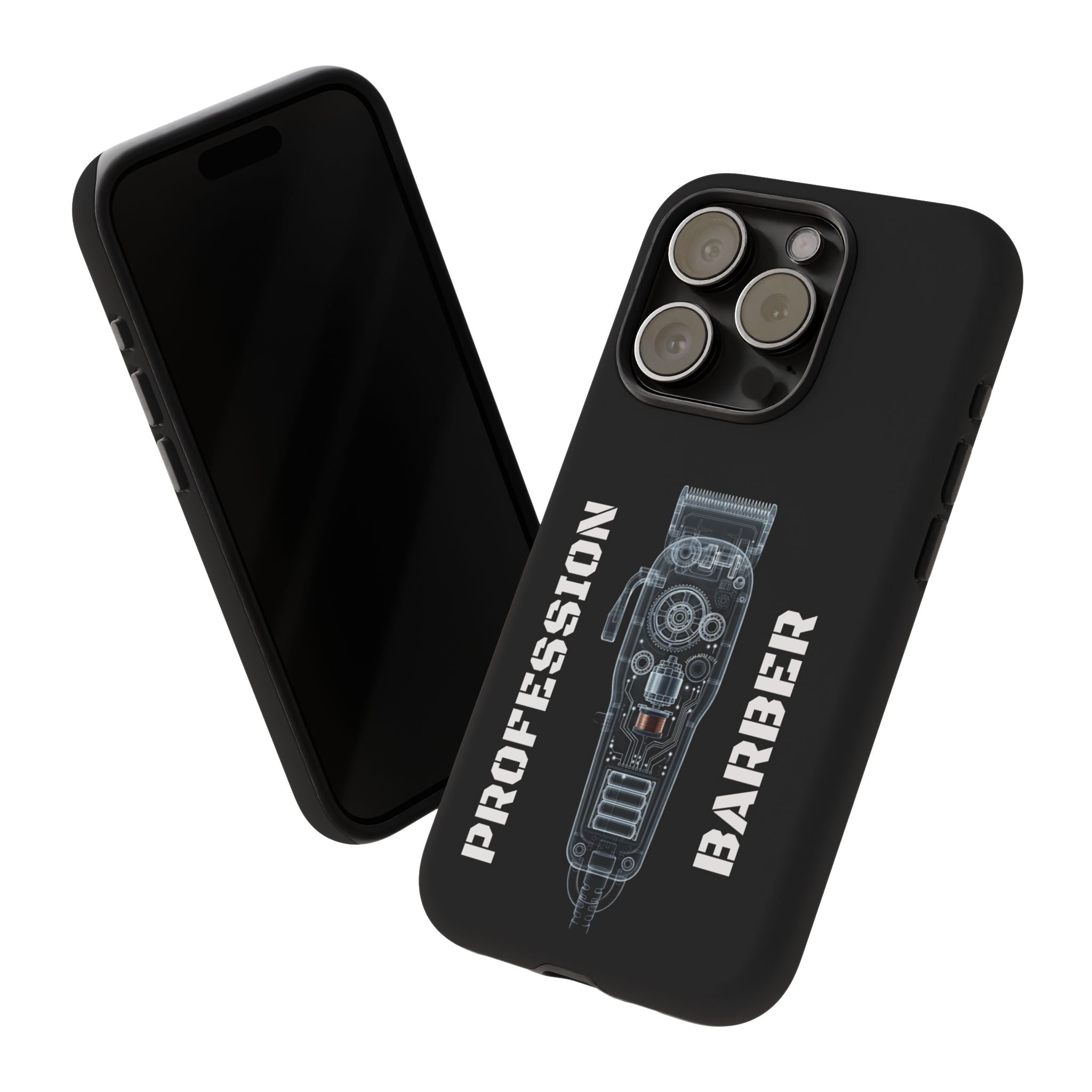 Barber Clip Cord X‑Ray Tough Phone Case – Professional Barber Gift