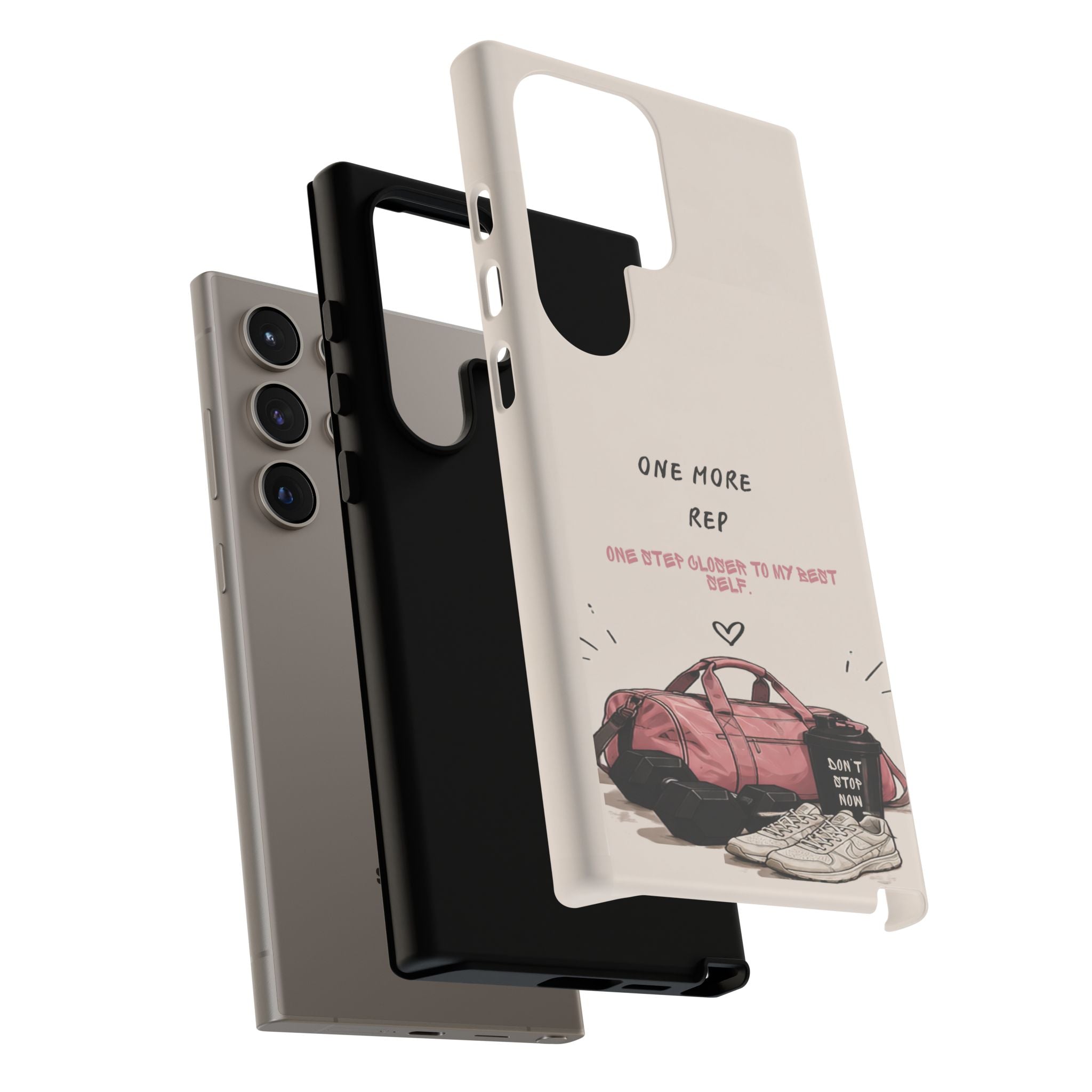 Gym Phone Case — "One More Rep" Workout Duffle & Sneakers Protective Case