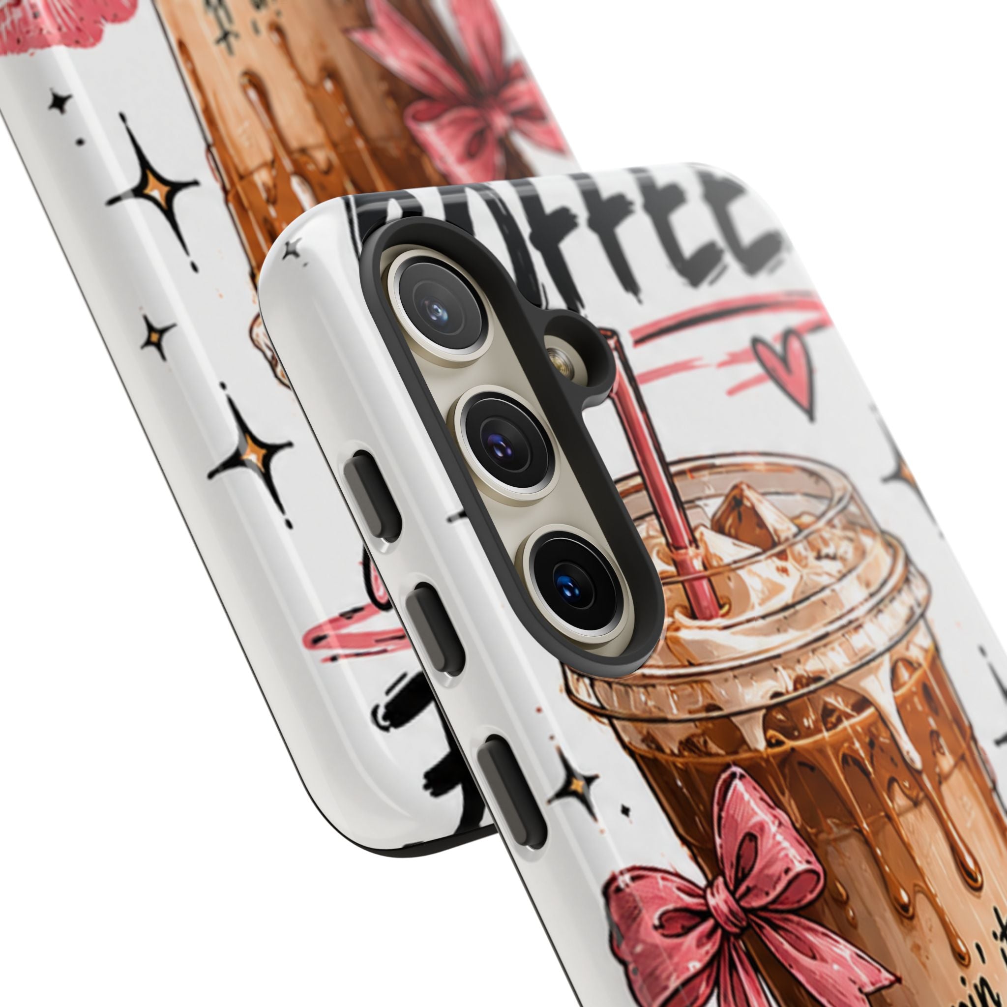 Phone Case — "Keepin' It Cute & Caffeinated" Iced Coffee Design