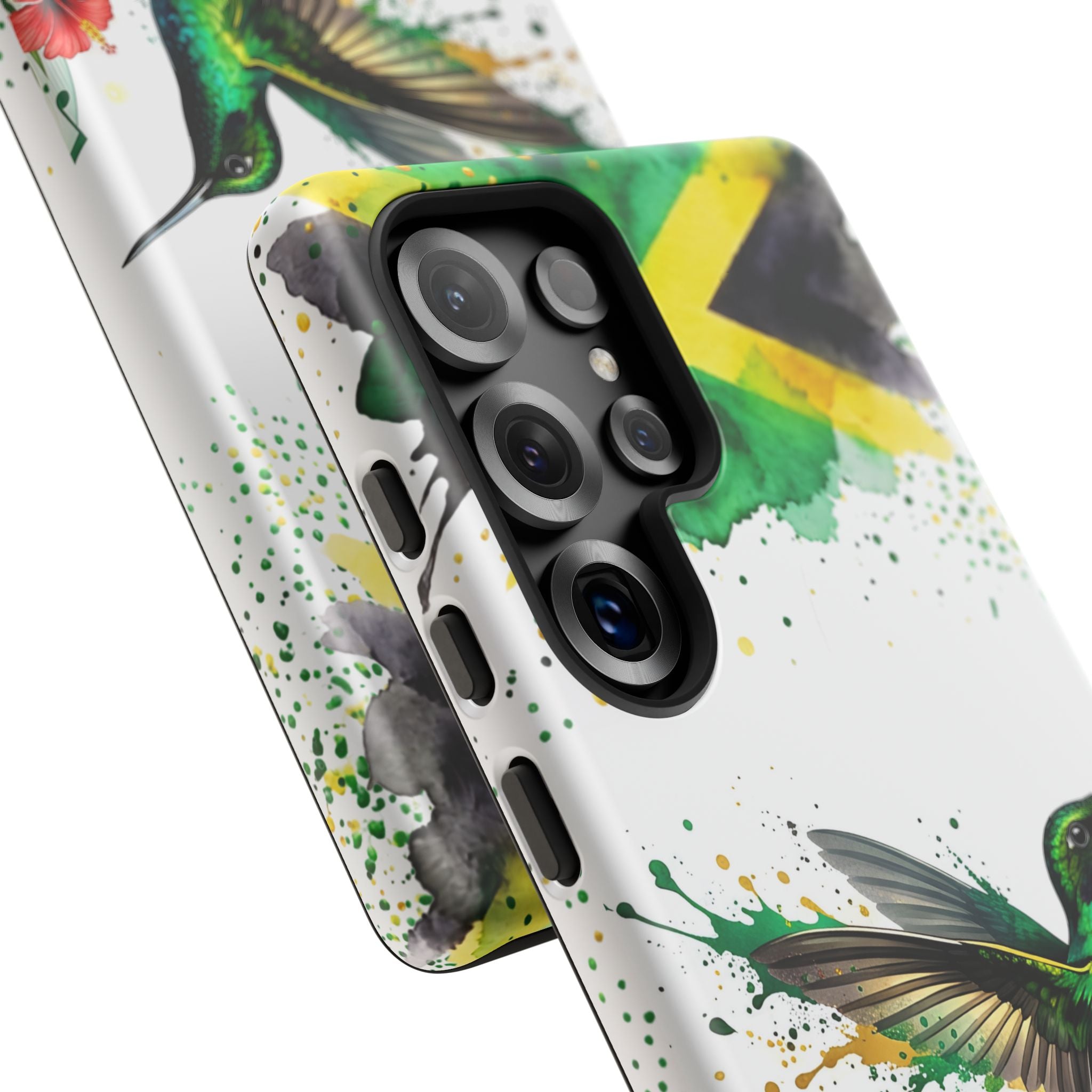 Hummingbird Jamaica Tough Phone Case – Tropical Floral Protective Cover