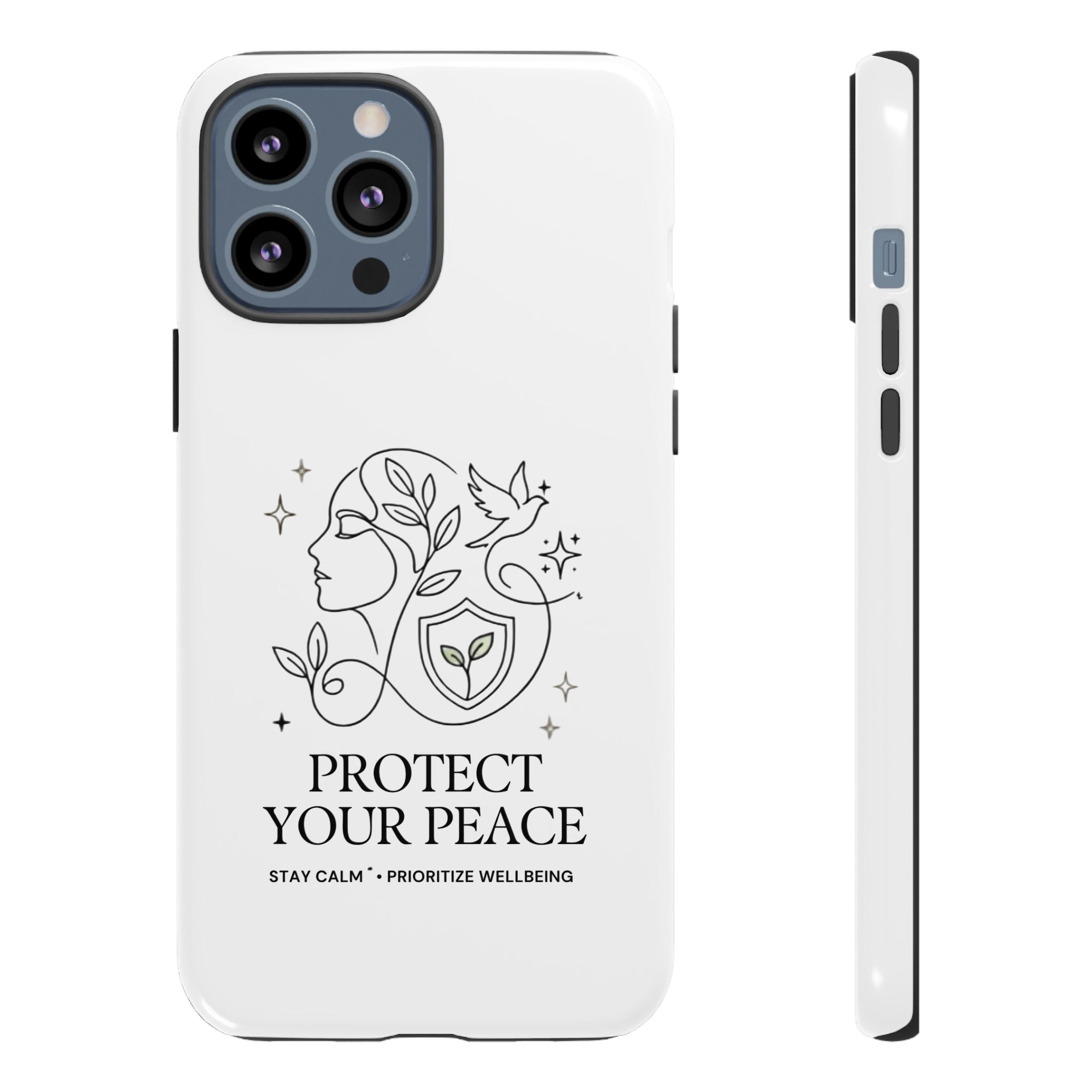 Protect Your Peace Phone Case – Minimalist Wellness iPhone Cover