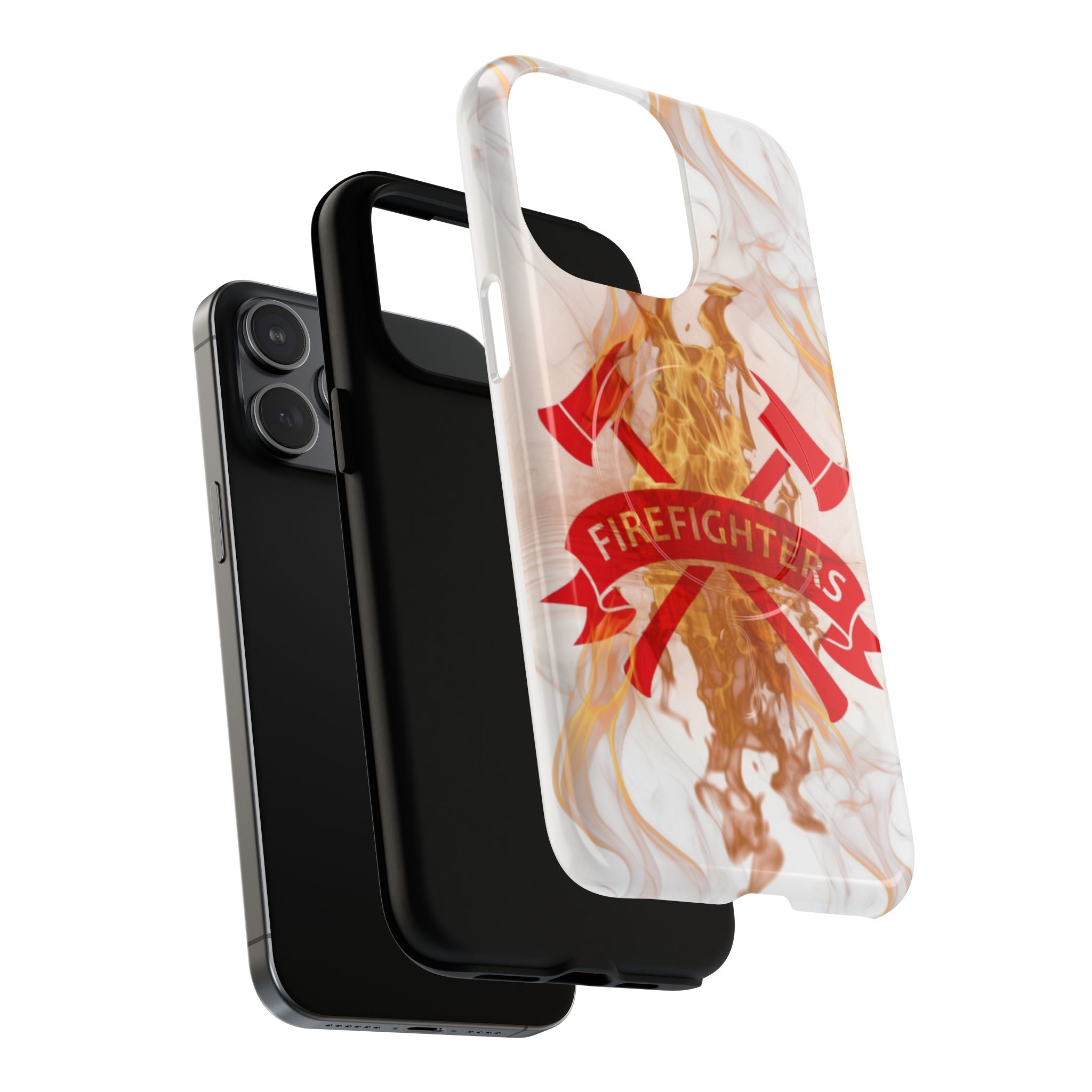 Firefighter Emblem Tough Magnetic Phone Case — Flame Design
