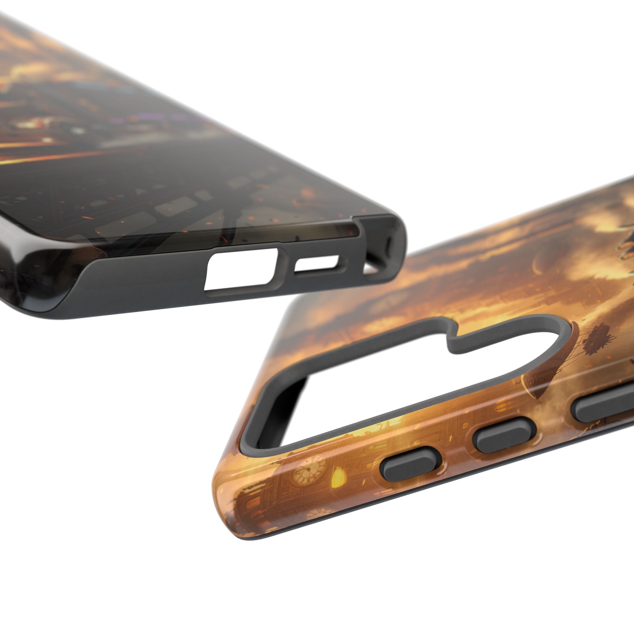 Steampunk Freightliner Phone Case — Rugged Trucking Cityscape iPhone Cover