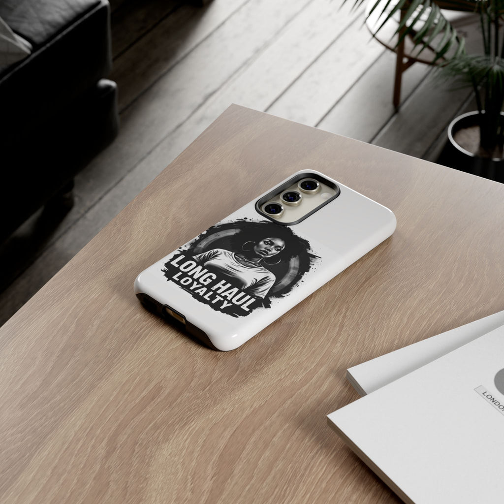 Phone Case — "Long Haul Loyalty" Black & White Portrait Protective Case