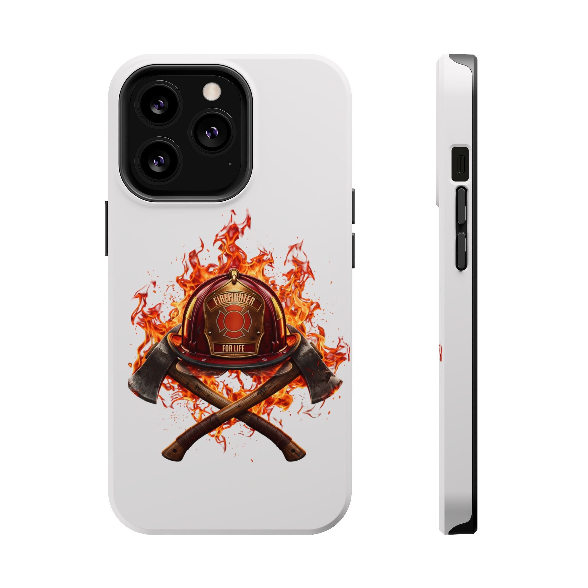 Firefighter Helmet Flames Phone Case — Station 117 Magnetic Impact-Resistant Case