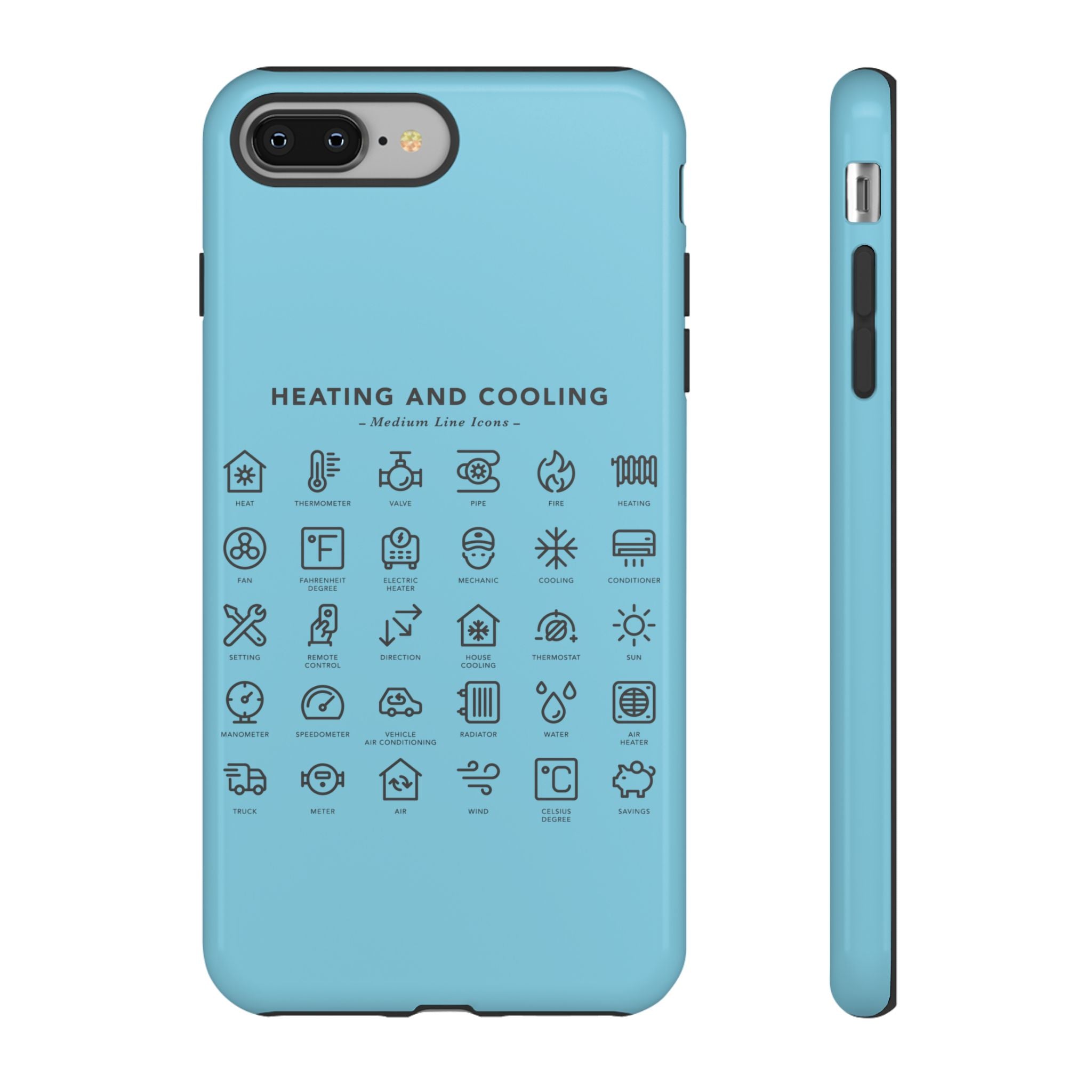 Heating and Cooling Icons Phone Case – HVAC Technician Protective Phone Cover