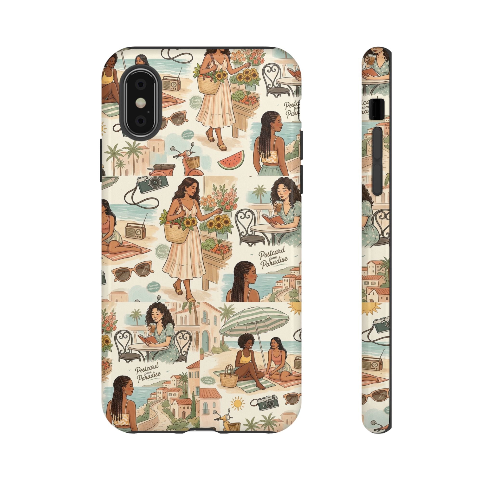 Tropical Vacation Phone Case — Vintage Beach Women Pattern