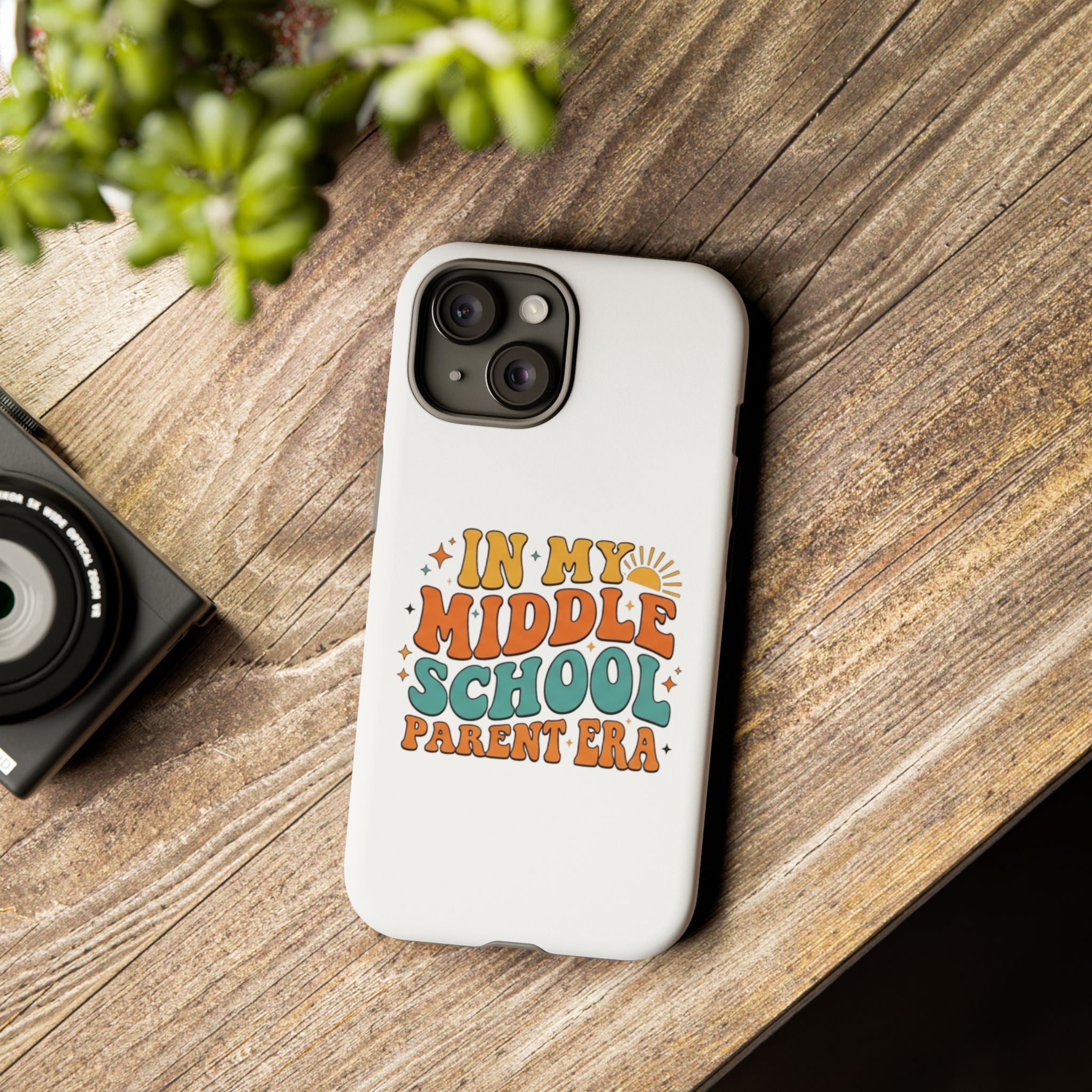 Middle School Parent Phone Case — "In My Middle School Parent Era" Retro Design