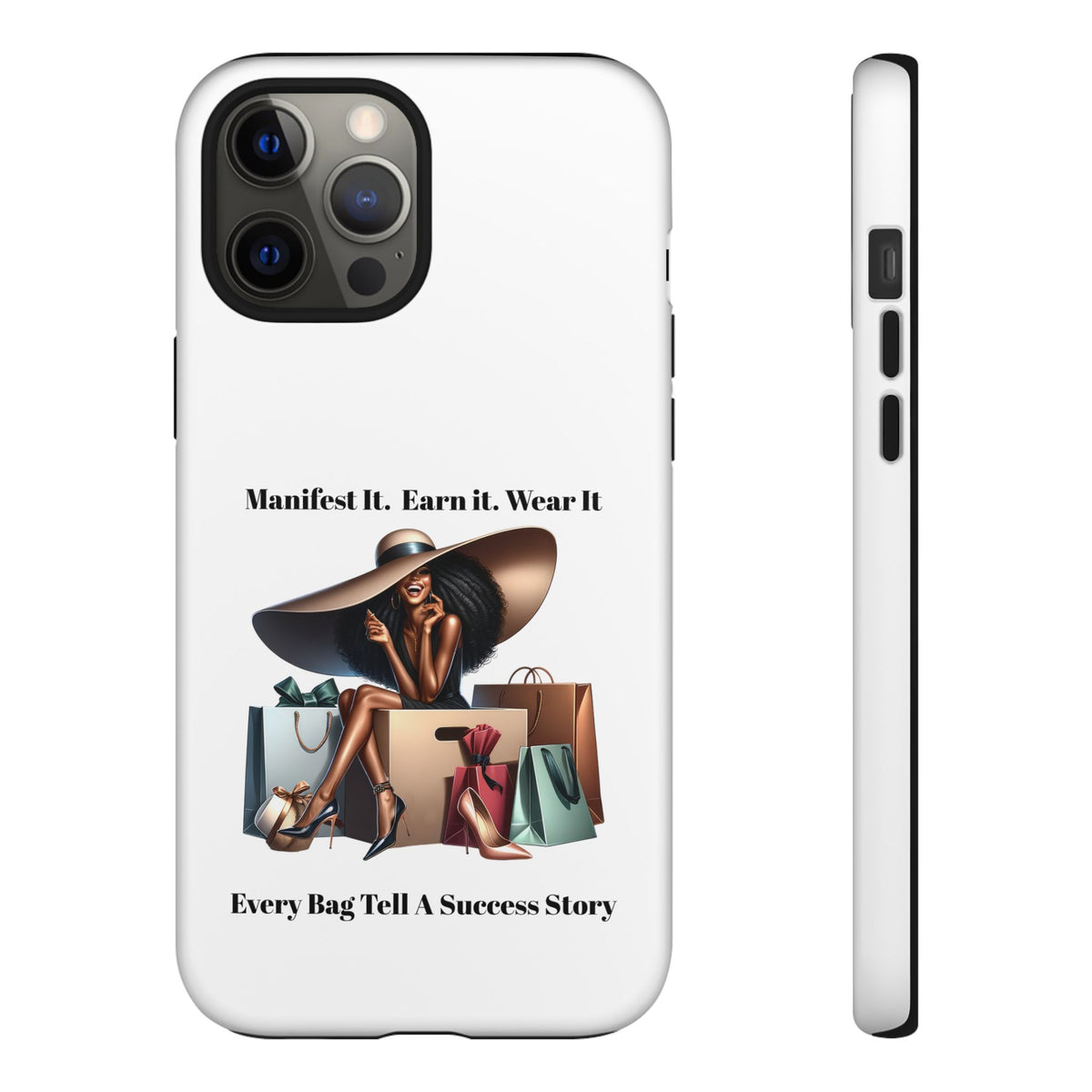 Phone Case - "Manifest It. Earn It. Wear It." Chic Shopper Design