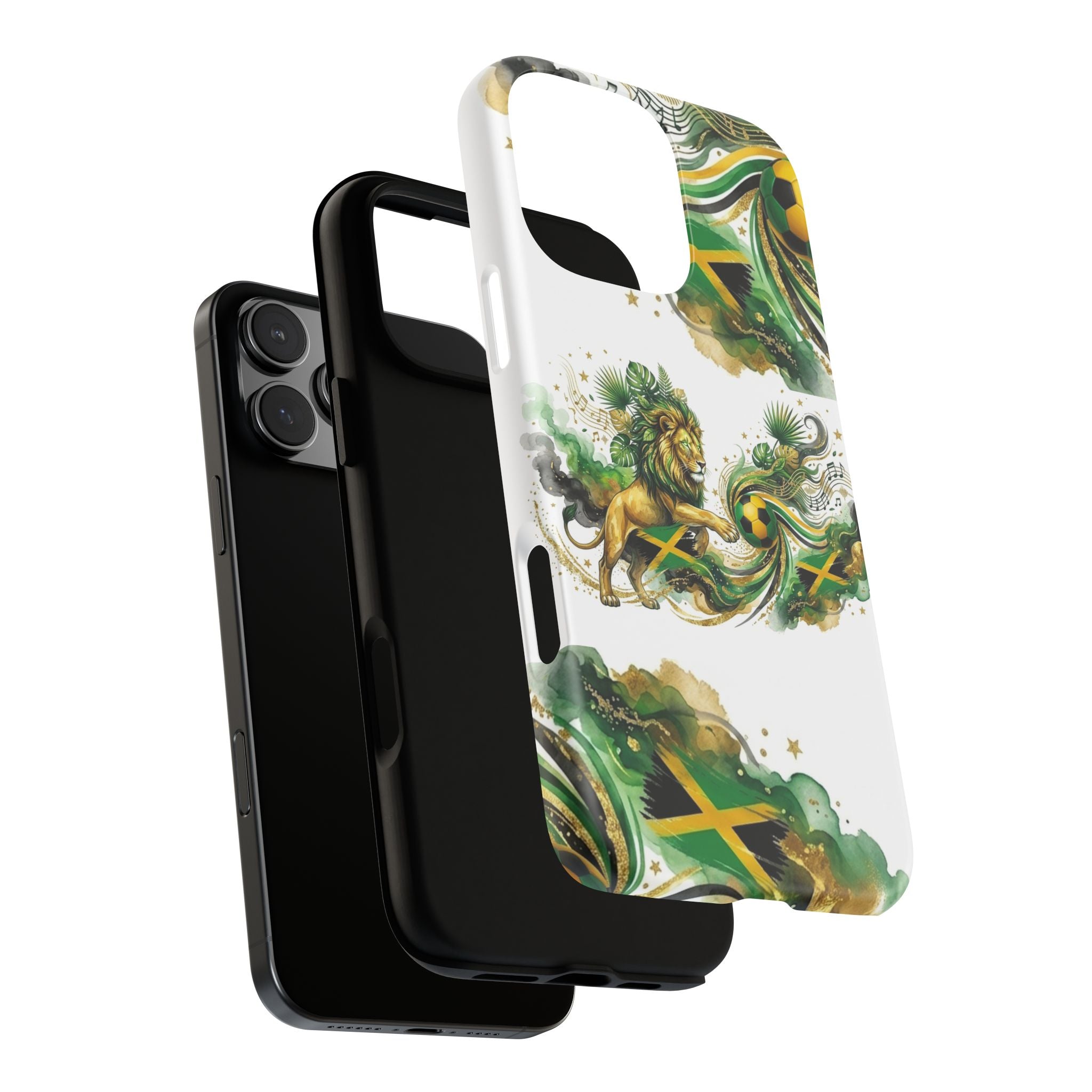 Jamaica Lion Phone Case — Jamaican Flag Rasta Protective Tough Case