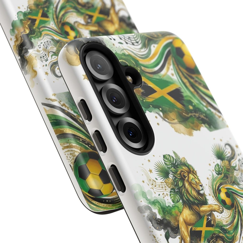 Jamaica Lion Phone Case — Jamaican Flag Rasta Protective Tough Case
