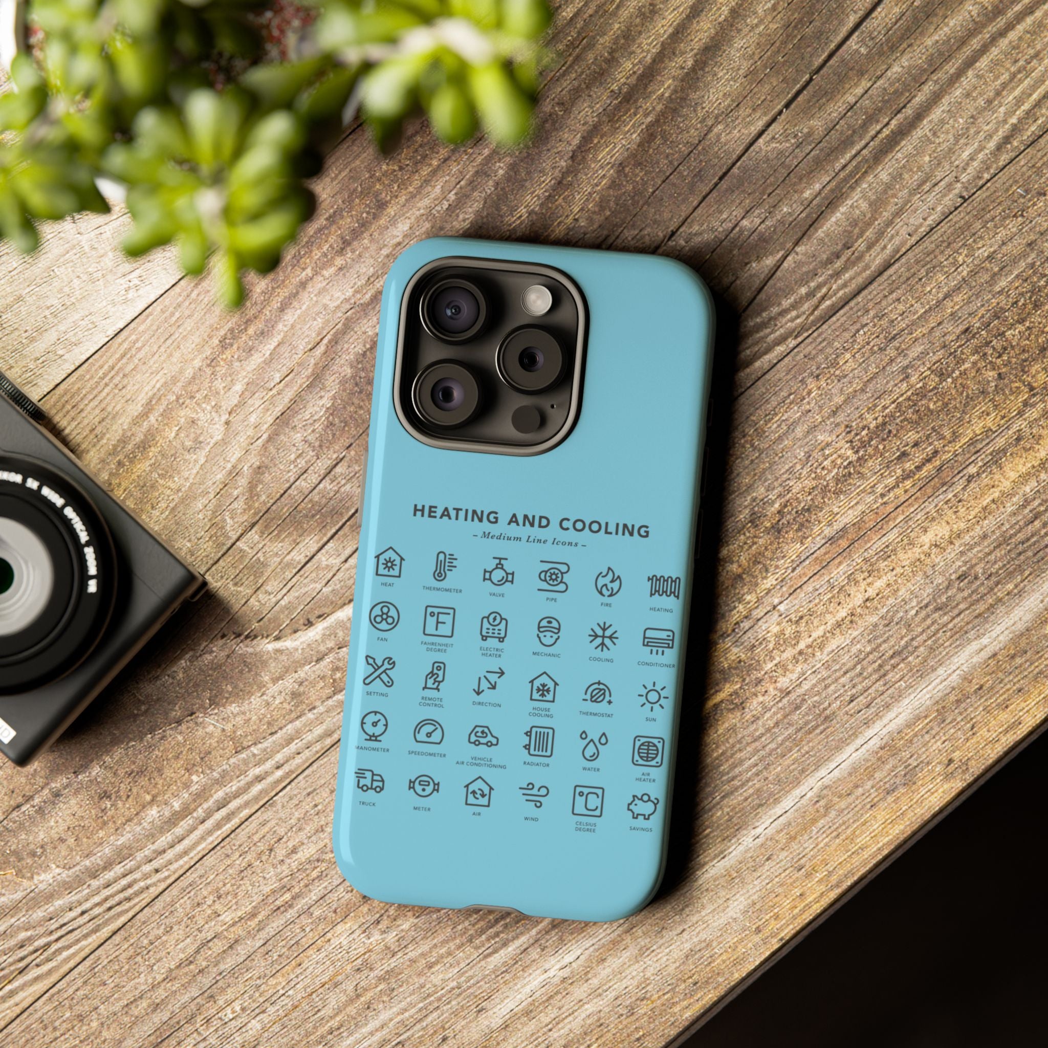 Heating and Cooling Icons Phone Case – HVAC Technician Protective Phone Cover