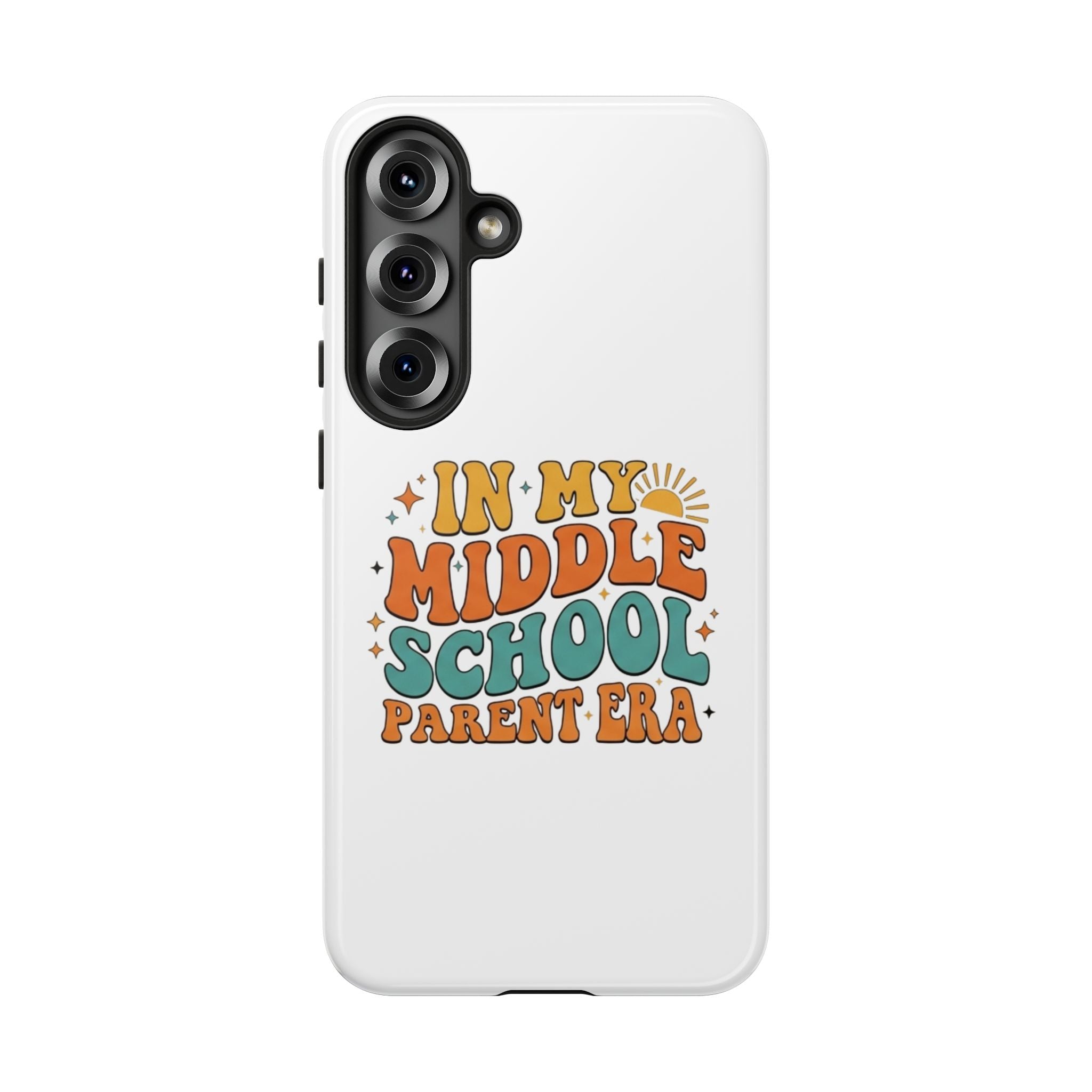 Middle School Parent Phone Case — "In My Middle School Parent Era" Retro Design