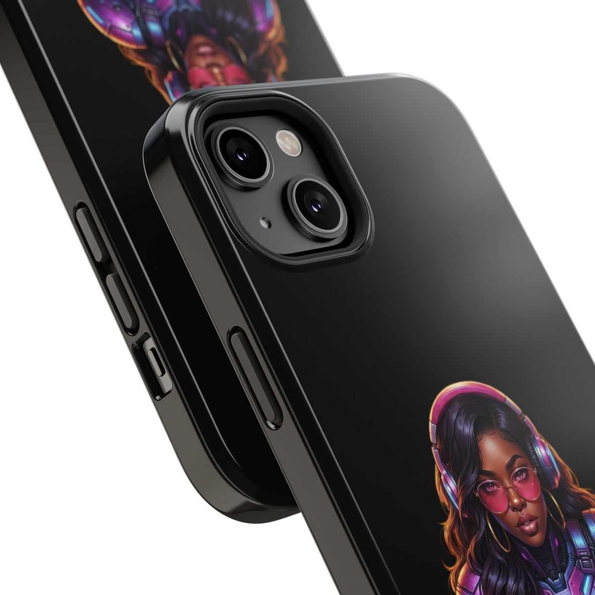 Gamer Girl Cyber Armor Phone Case — Impact‑Resistant Protective Cover