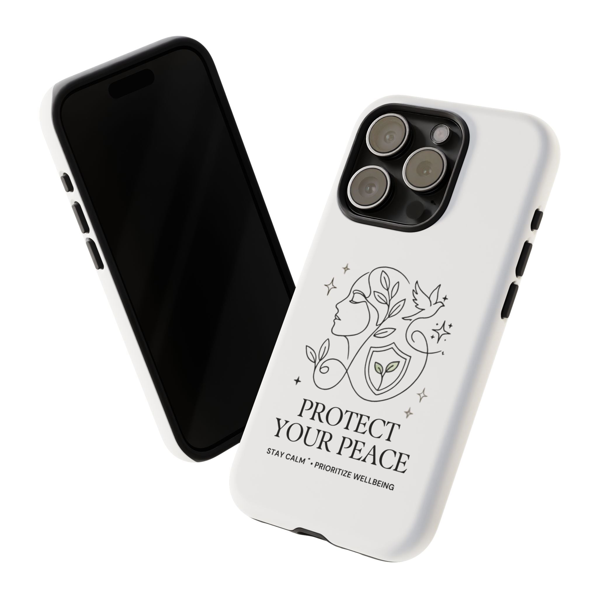 Protect Your Peace Phone Case – Minimalist Wellness iPhone Cover