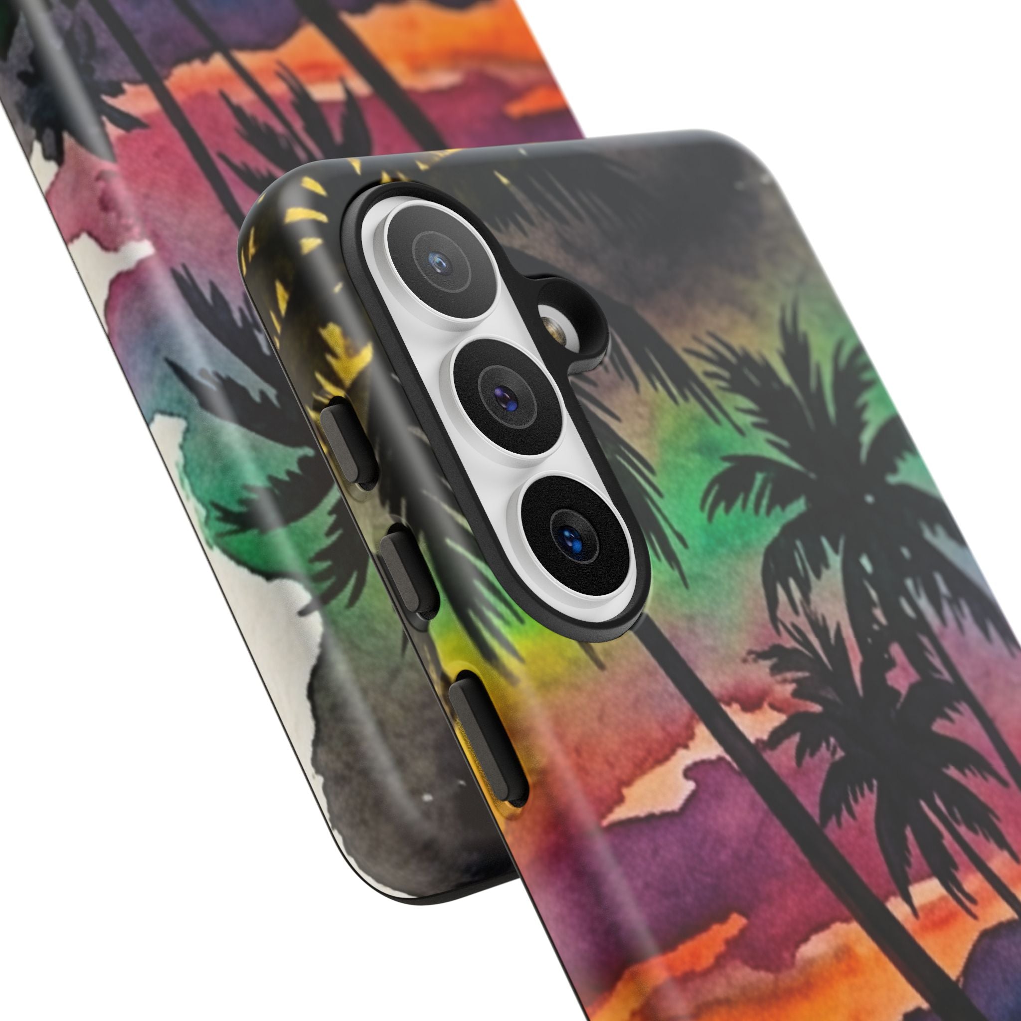 Tropical Sunset Phone Case – Palm Tree Beach Protective Cover