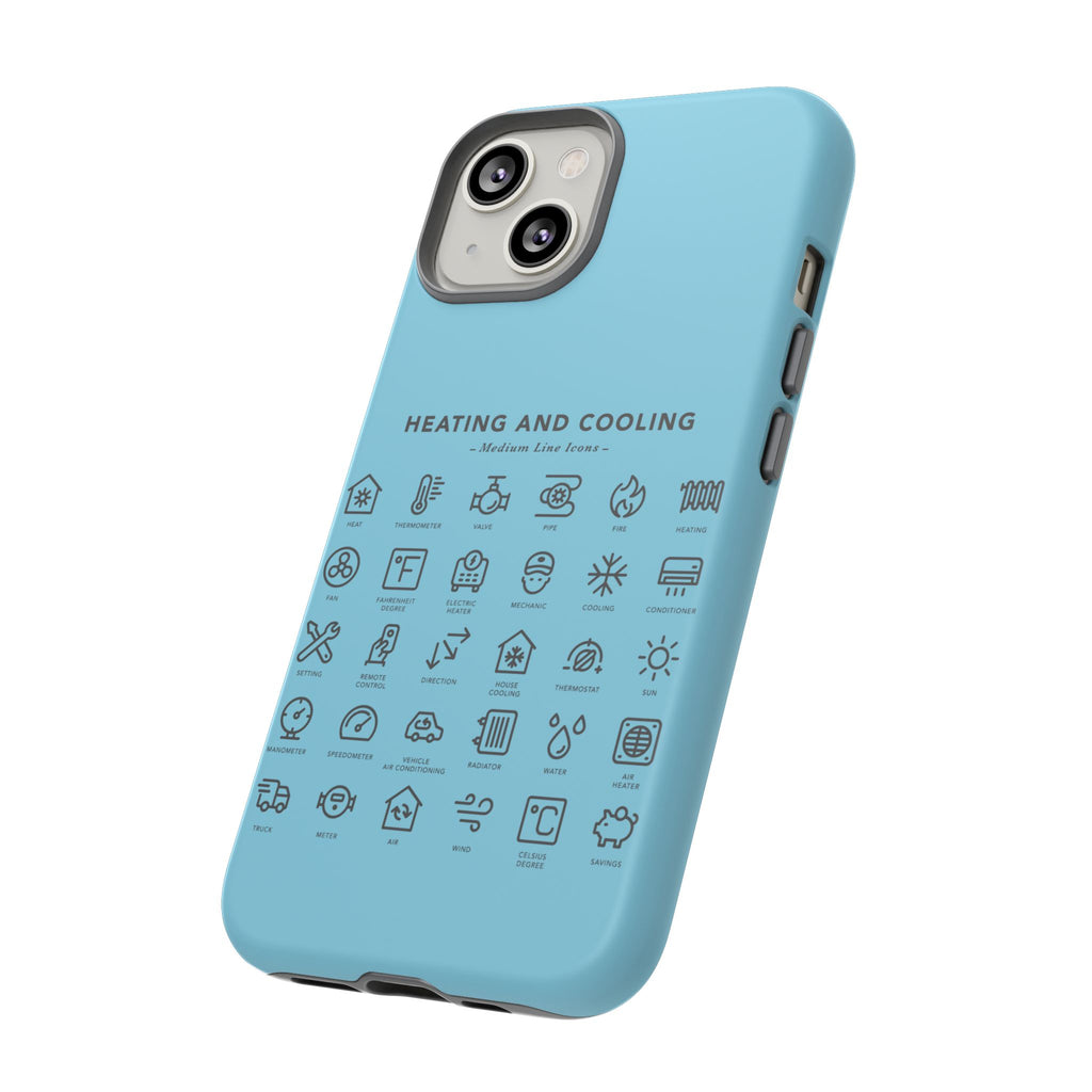 Heating and Cooling Icons Phone Case – HVAC Technician Protective Phone Cover