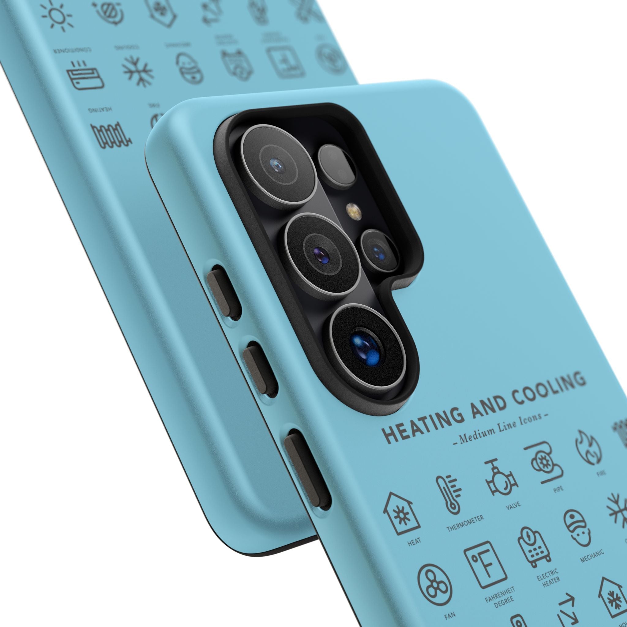 Heating and Cooling Icons Phone Case – HVAC Technician Protective Phone Cover