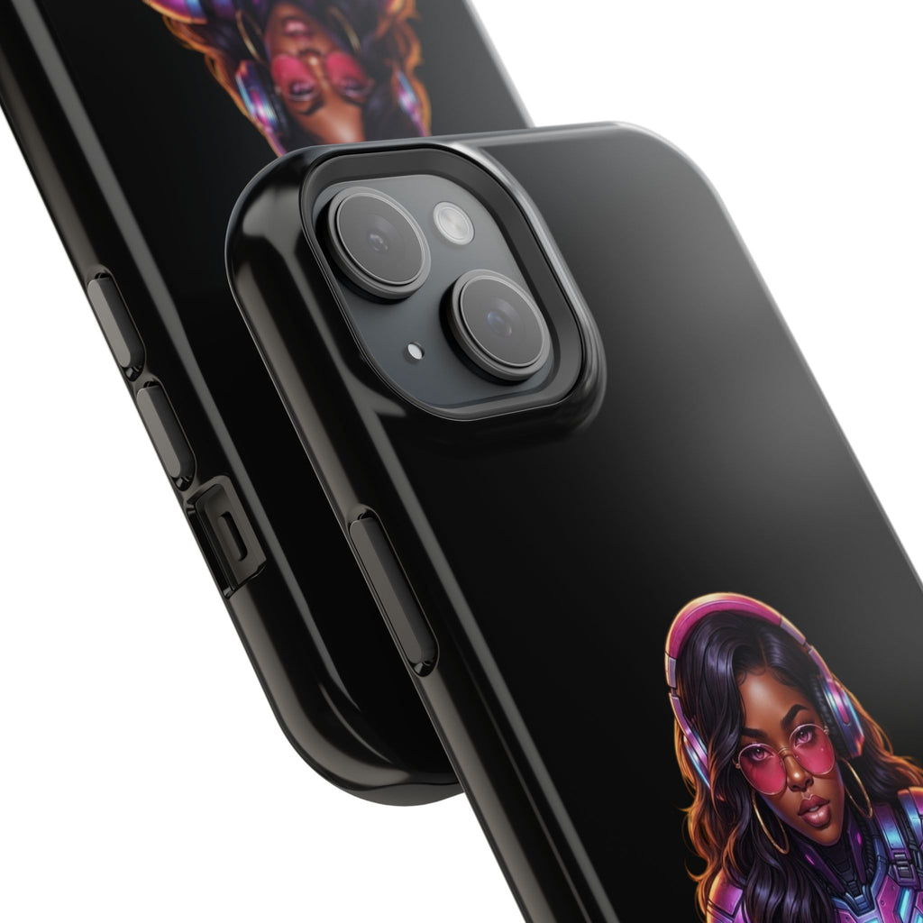 Gamer Girl Cyber Armor Phone Case — Impact‑Resistant Protective Cover