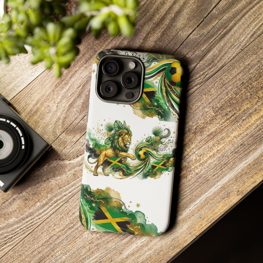 Jamaica Lion Phone Case — Jamaican Flag Rasta Protective Tough Case