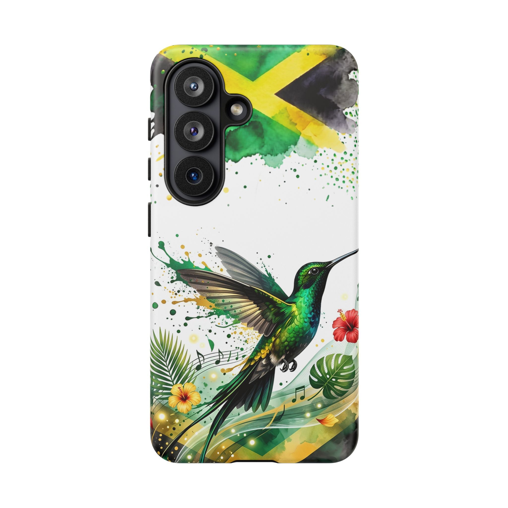 Hummingbird Jamaica Tough Phone Case – Tropical Floral Protective Cover