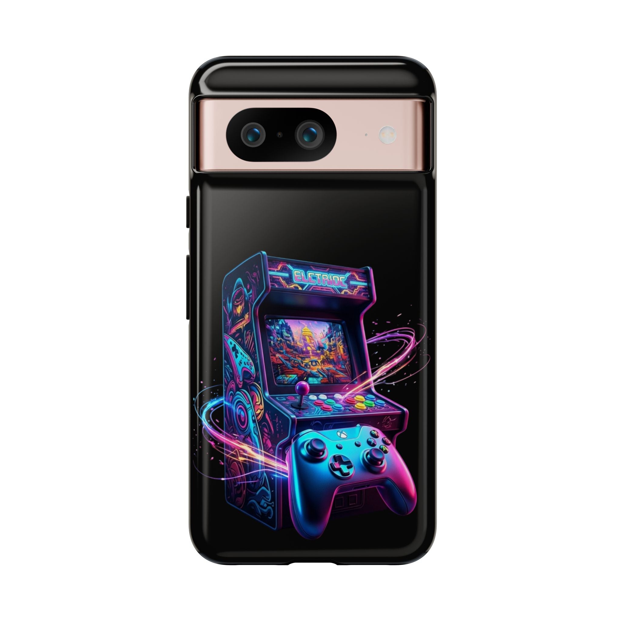 Retro Arcade Phone Case — Neon Gaming Controller Design