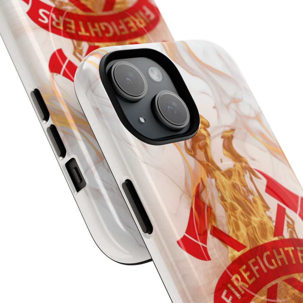 Firefighter Emblem Tough Magnetic Phone Case — Flame Design