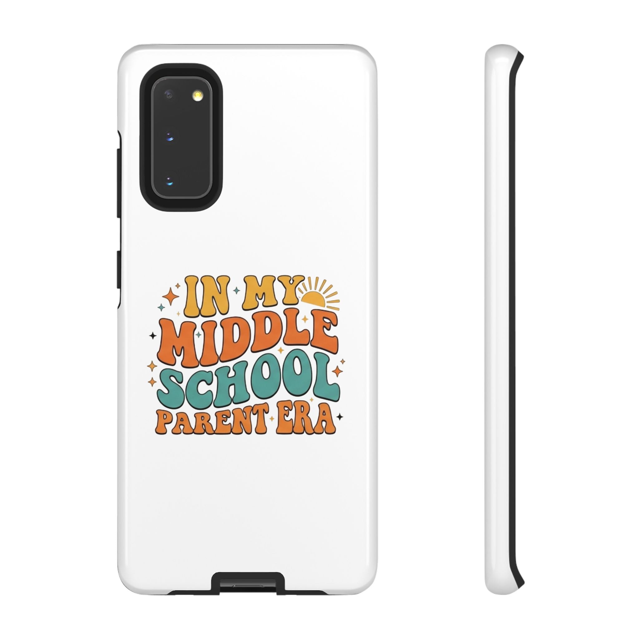 Middle School Parent Phone Case — "In My Middle School Parent Era" Retro Design