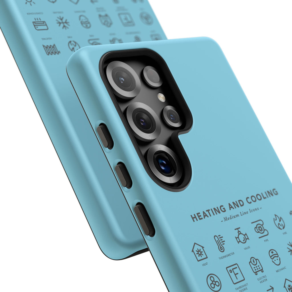 Heating and Cooling Icons Phone Case – HVAC Technician Protective Phone Cover