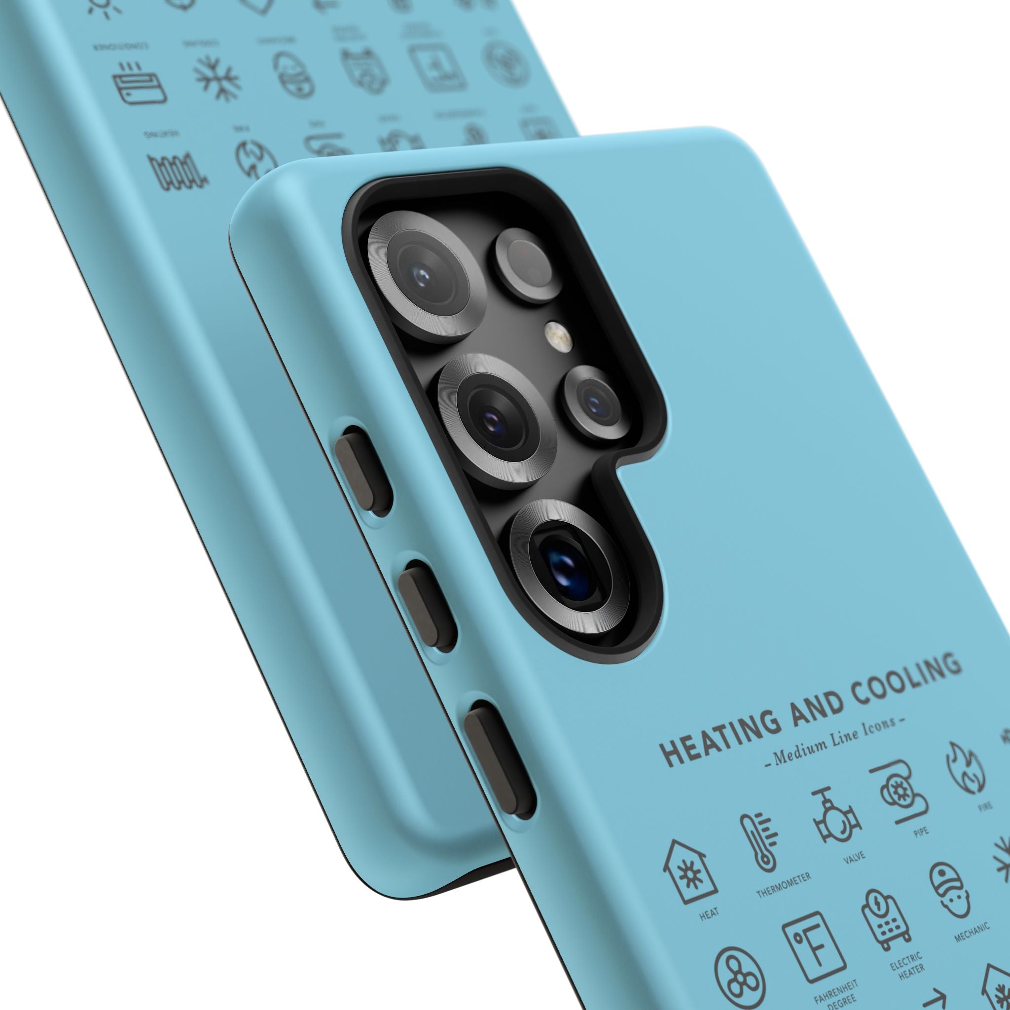 Heating and Cooling Icons Phone Case – HVAC Technician Protective Phone Cover