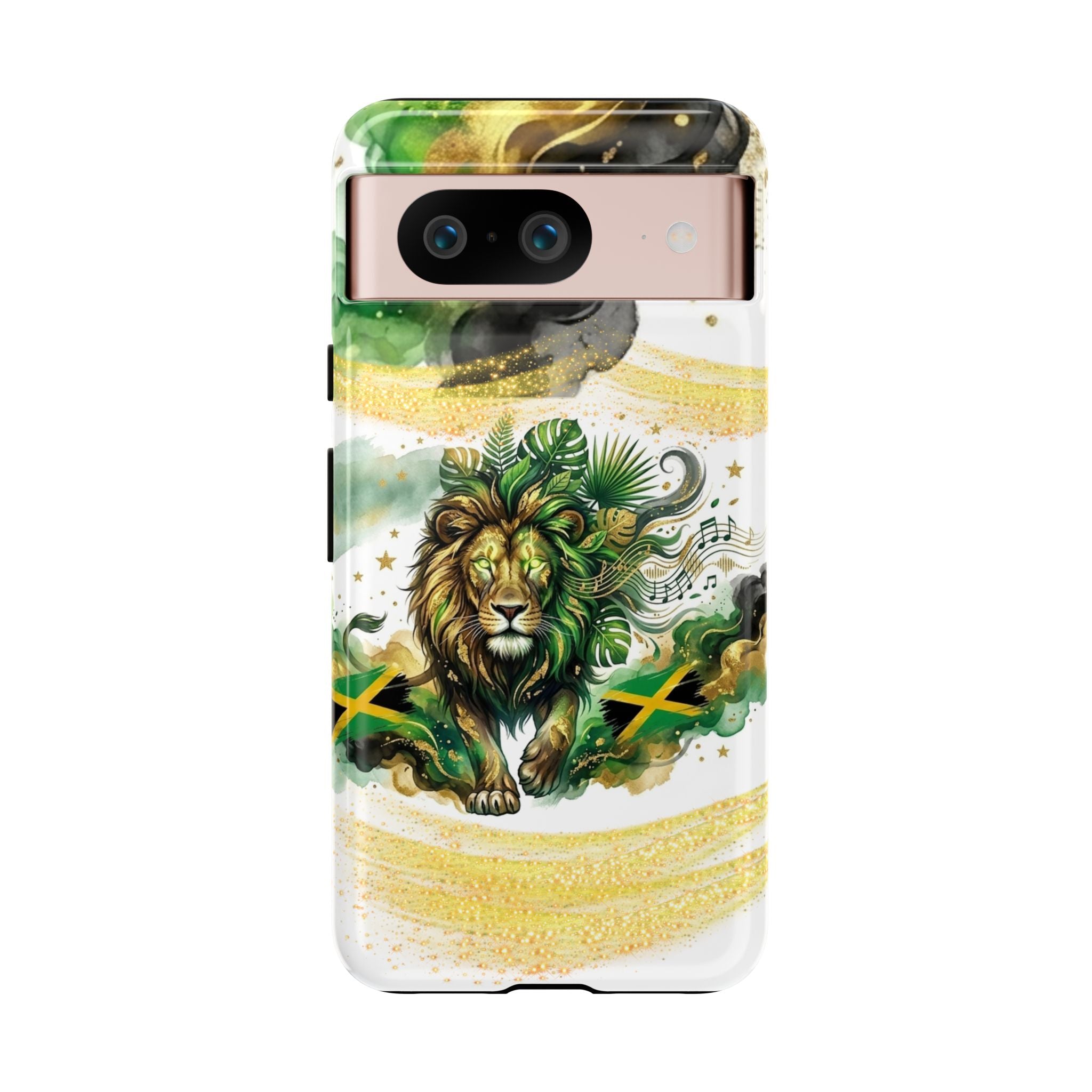 Reggae Lion Phone Case — Jamaican Flag Rasta Art Tough Phone Cover