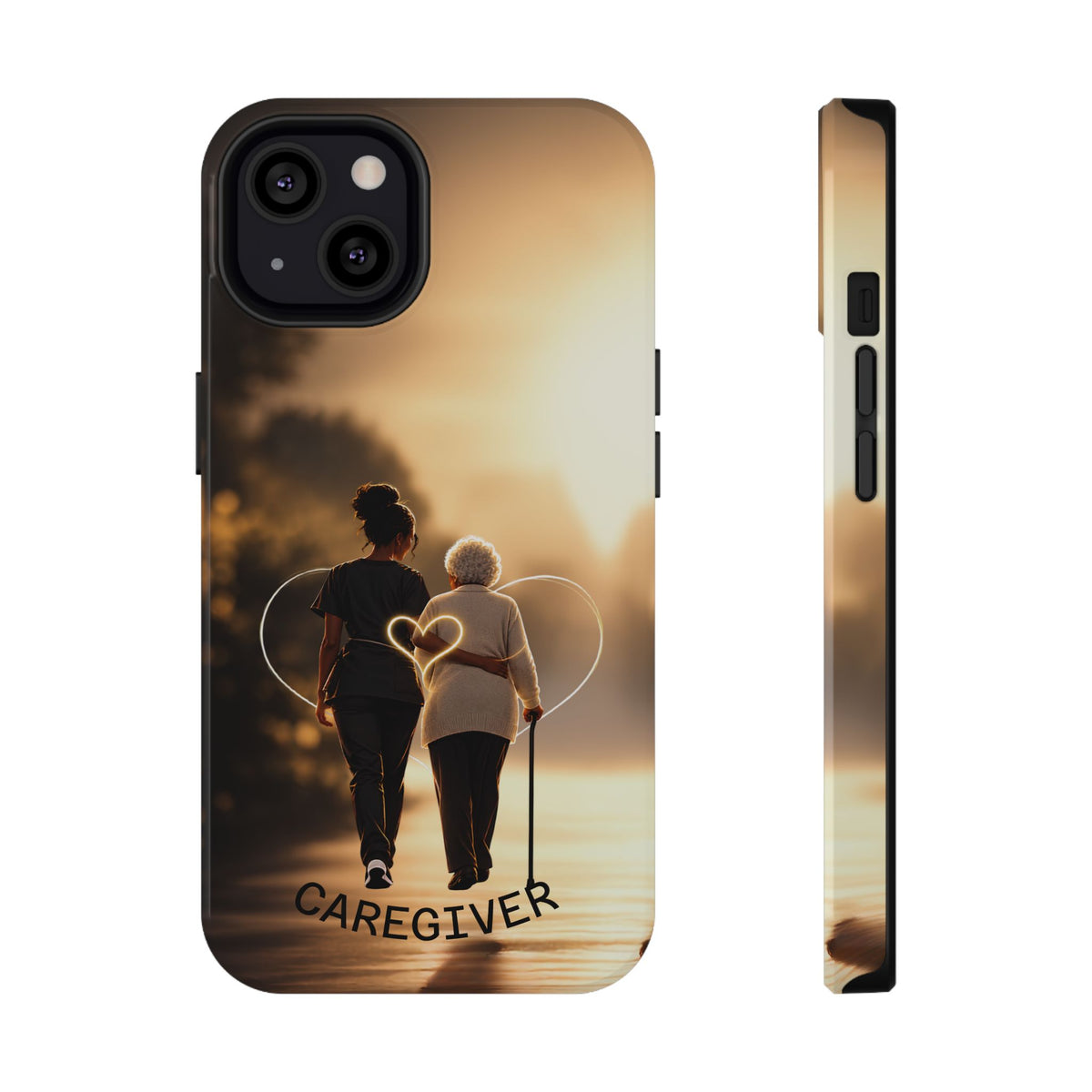 Caregiver Phone Case — Impact-Resistant Protective Case with Heart Design