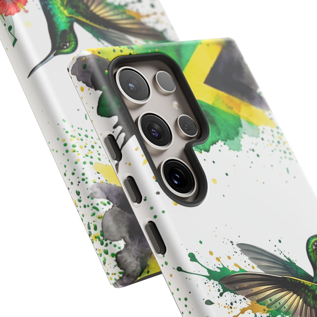 Hummingbird Jamaica Tough Phone Case – Tropical Floral Protective Cover