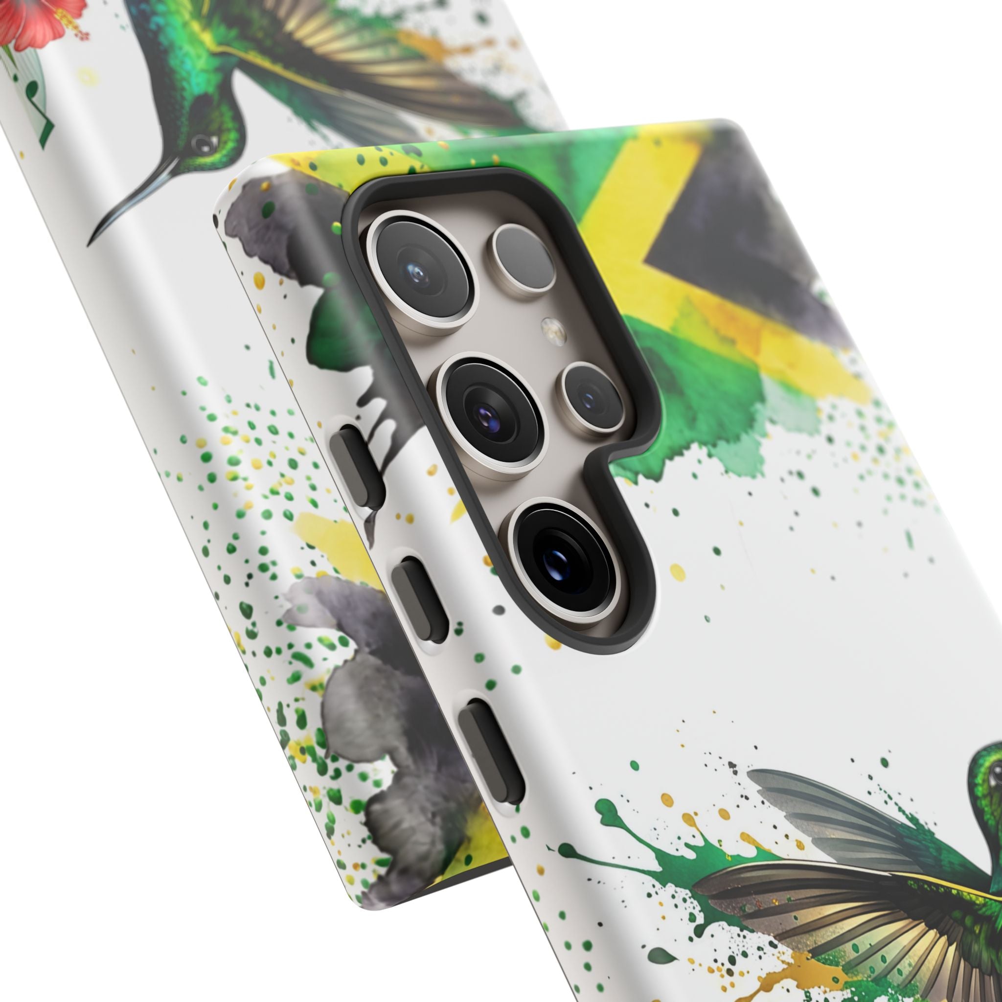 Hummingbird Jamaica Tough Phone Case – Tropical Floral Protective Cover