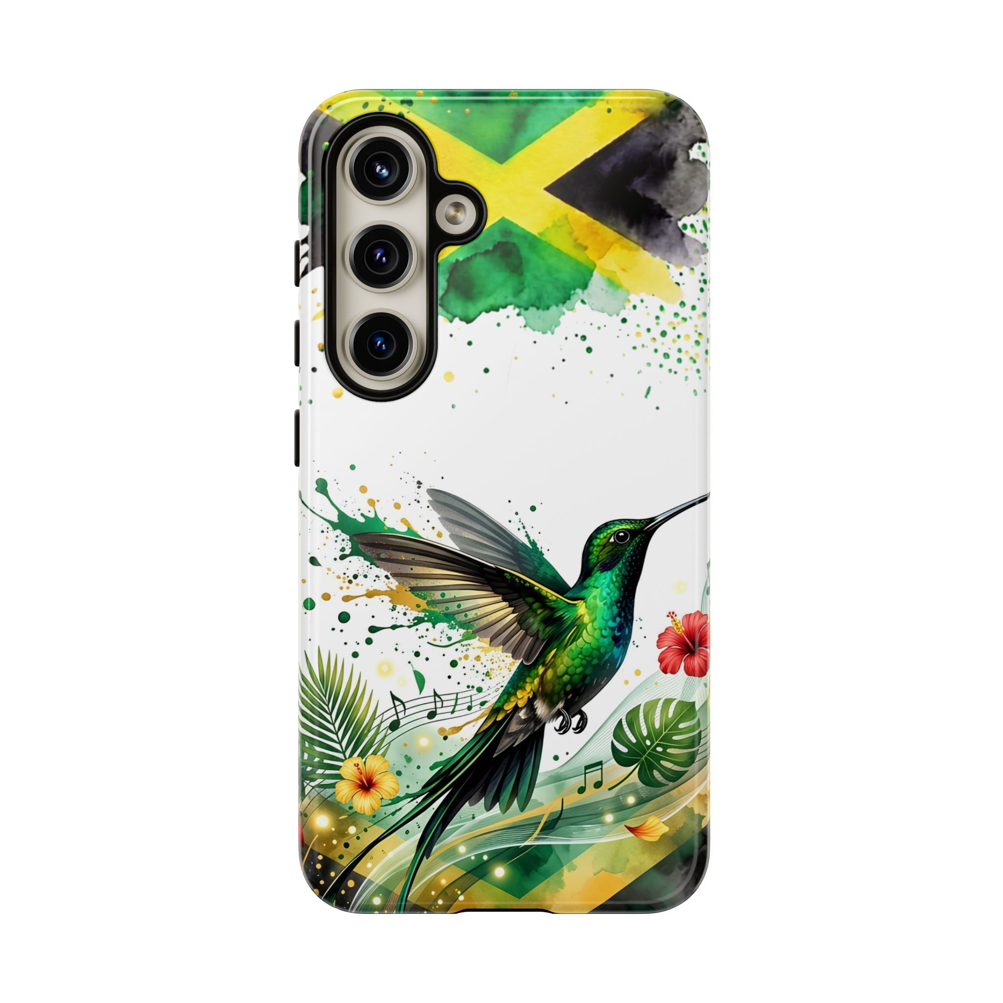 Hummingbird Jamaica Tough Phone Case – Tropical Floral Protective Cover