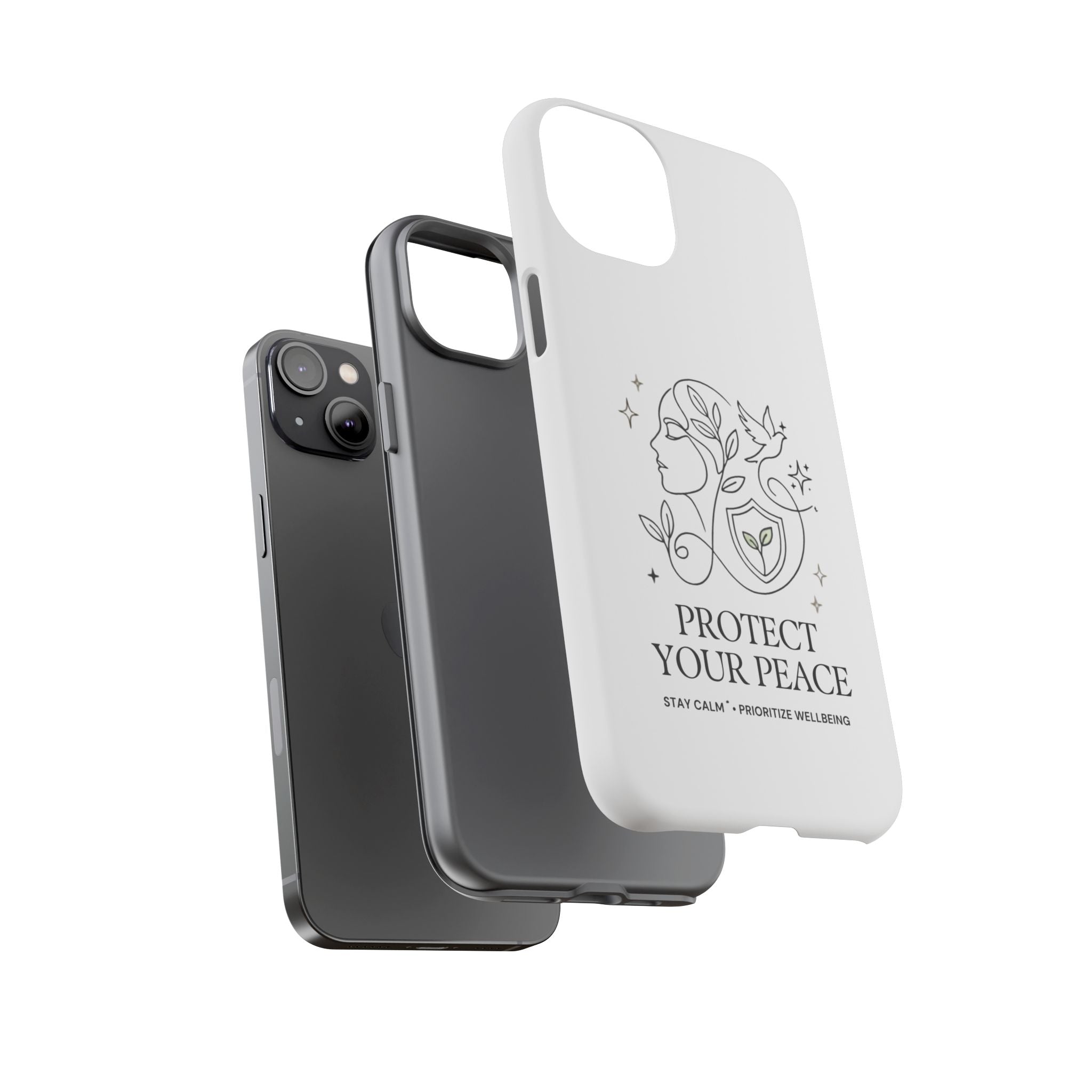 Protect Your Peace Phone Case – Minimalist Wellness iPhone Cover