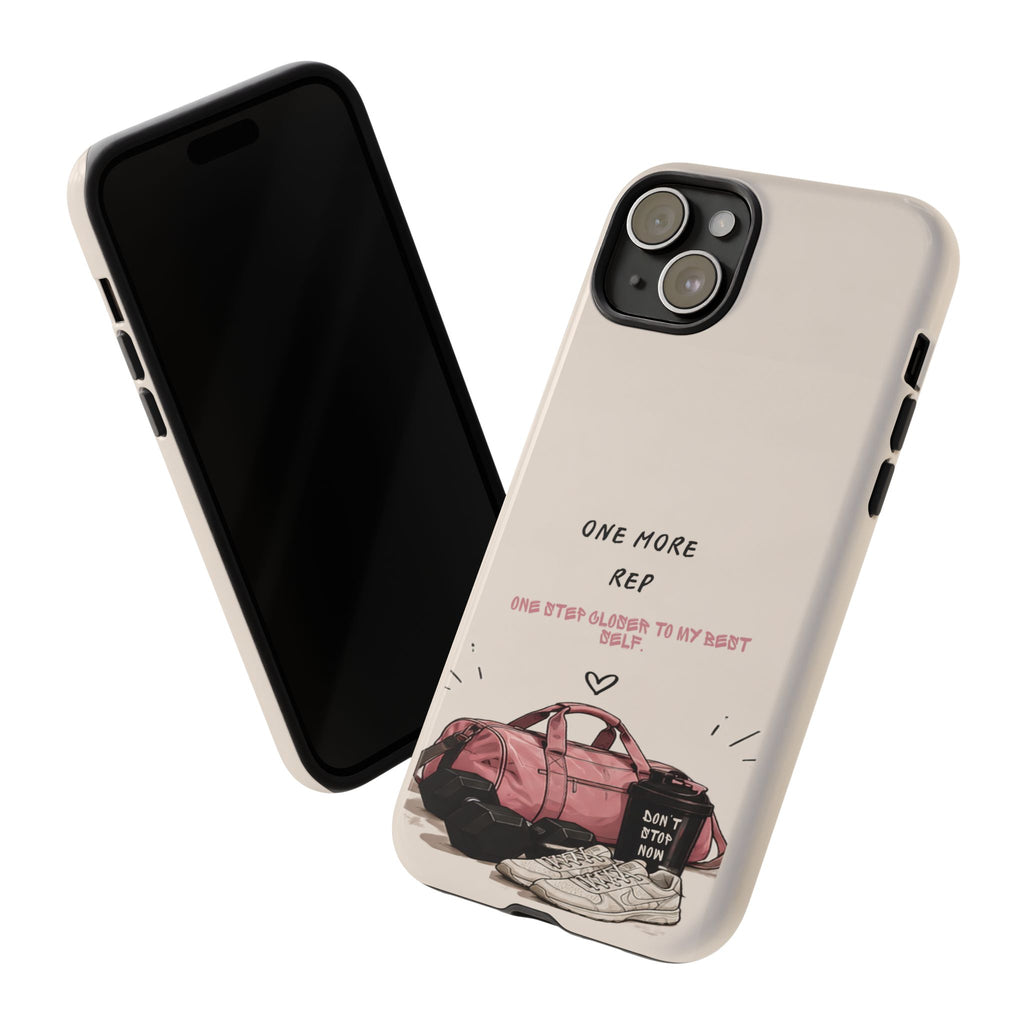 Gym Phone Case — "One More Rep" Workout Duffle & Sneakers Protective Case
