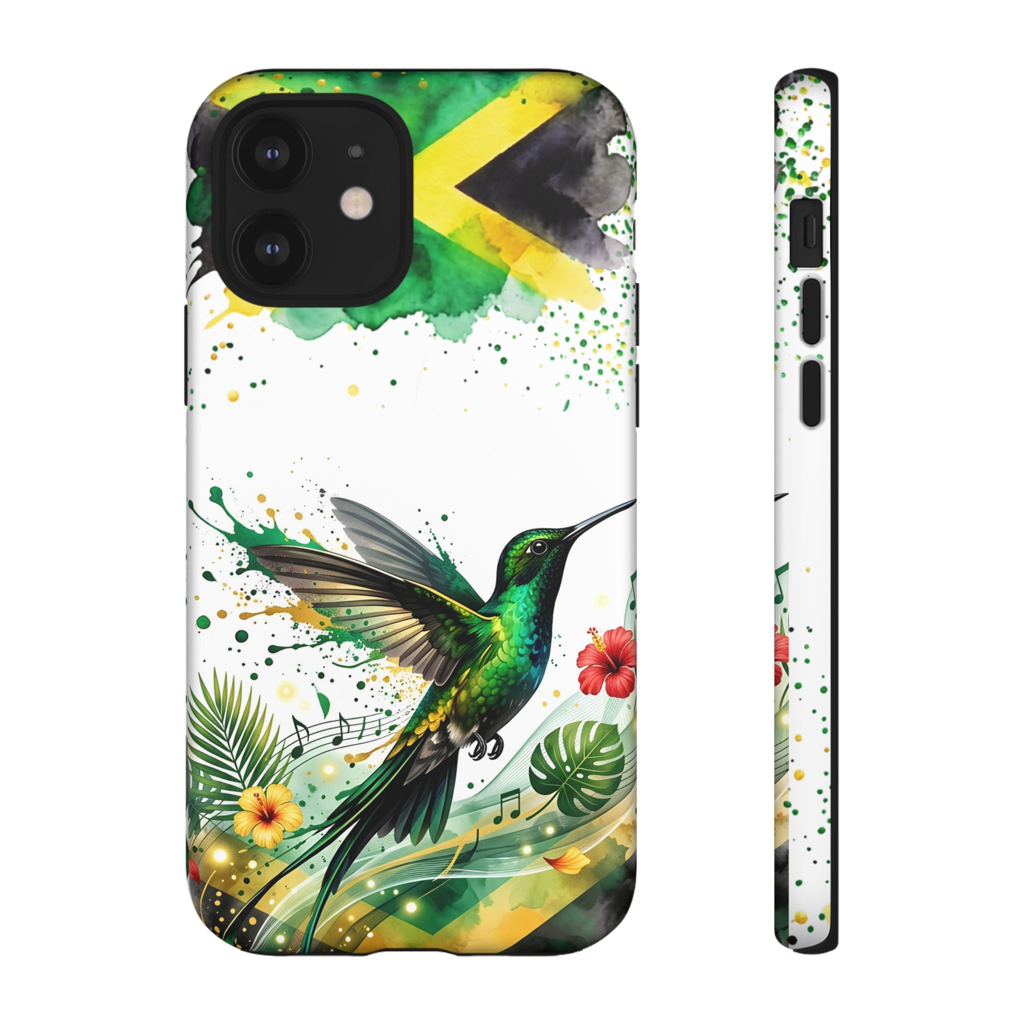 Hummingbird Jamaica Tough Phone Case – Tropical Floral Protective Cover
